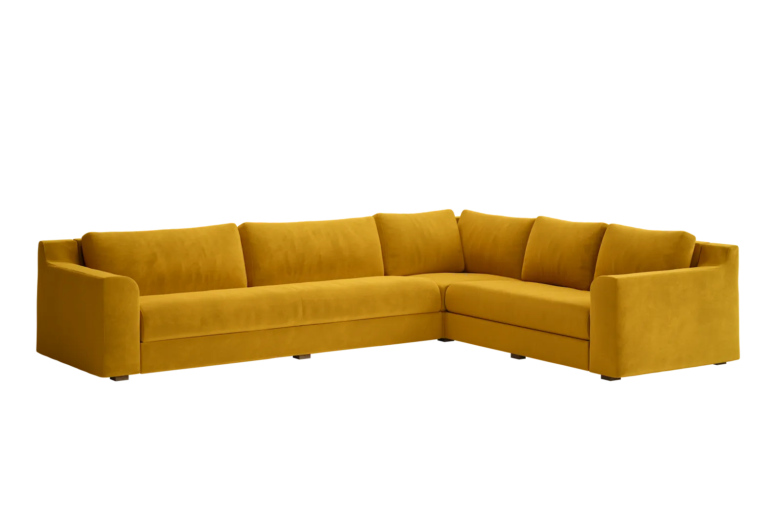 The Elevate Reversible L Sectional in Recycled Velvet