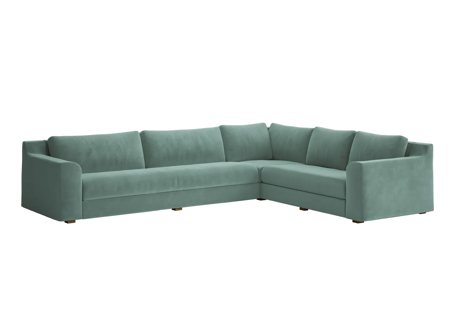 The Elevate Reversible L Sectional in Recycled Velvet