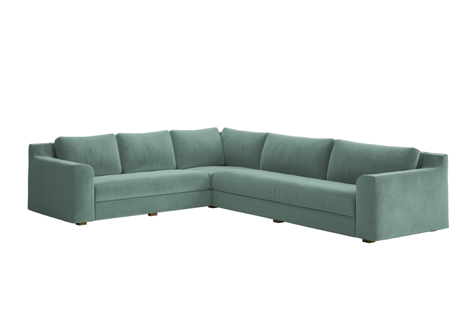 The Elevate Reversible L Sectional in Recycled Velvet