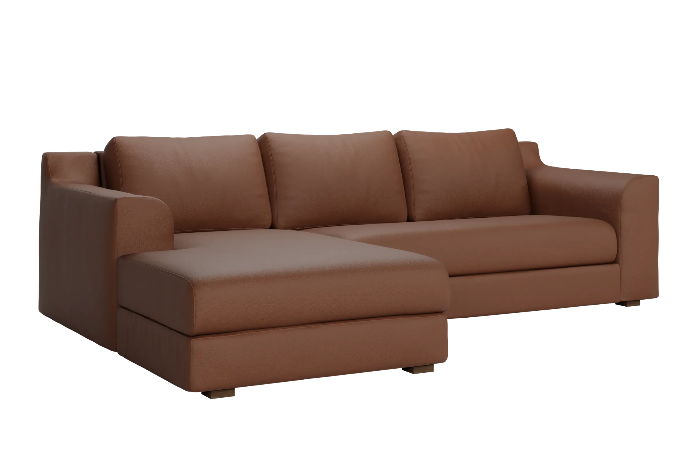 The Elevate Sectional in Cactus Leather