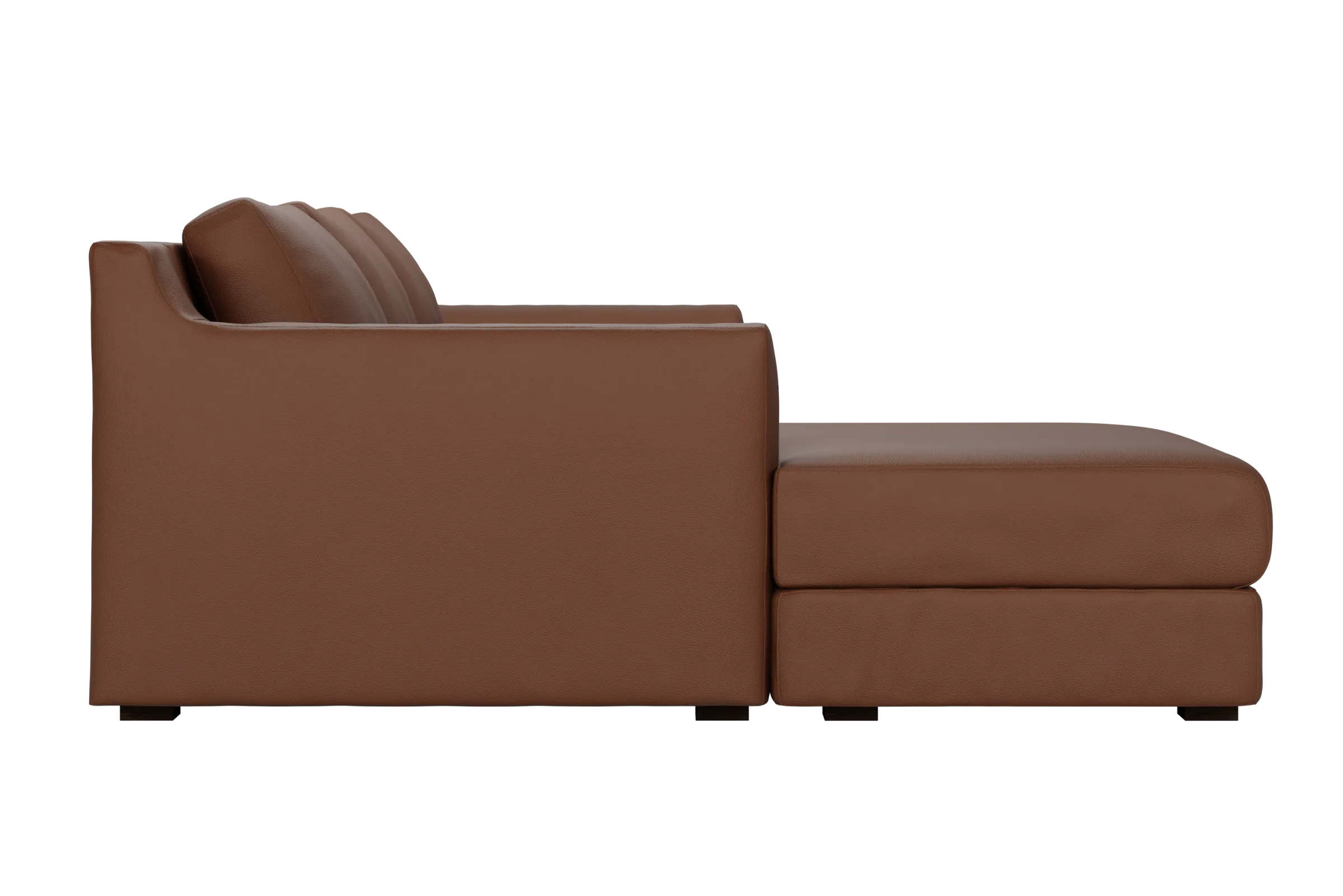 The Elevate Sectional in Cactus Leather