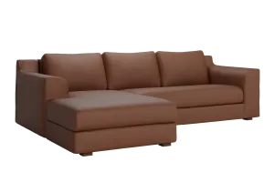 The Elevate Sectional in Cactus Leather