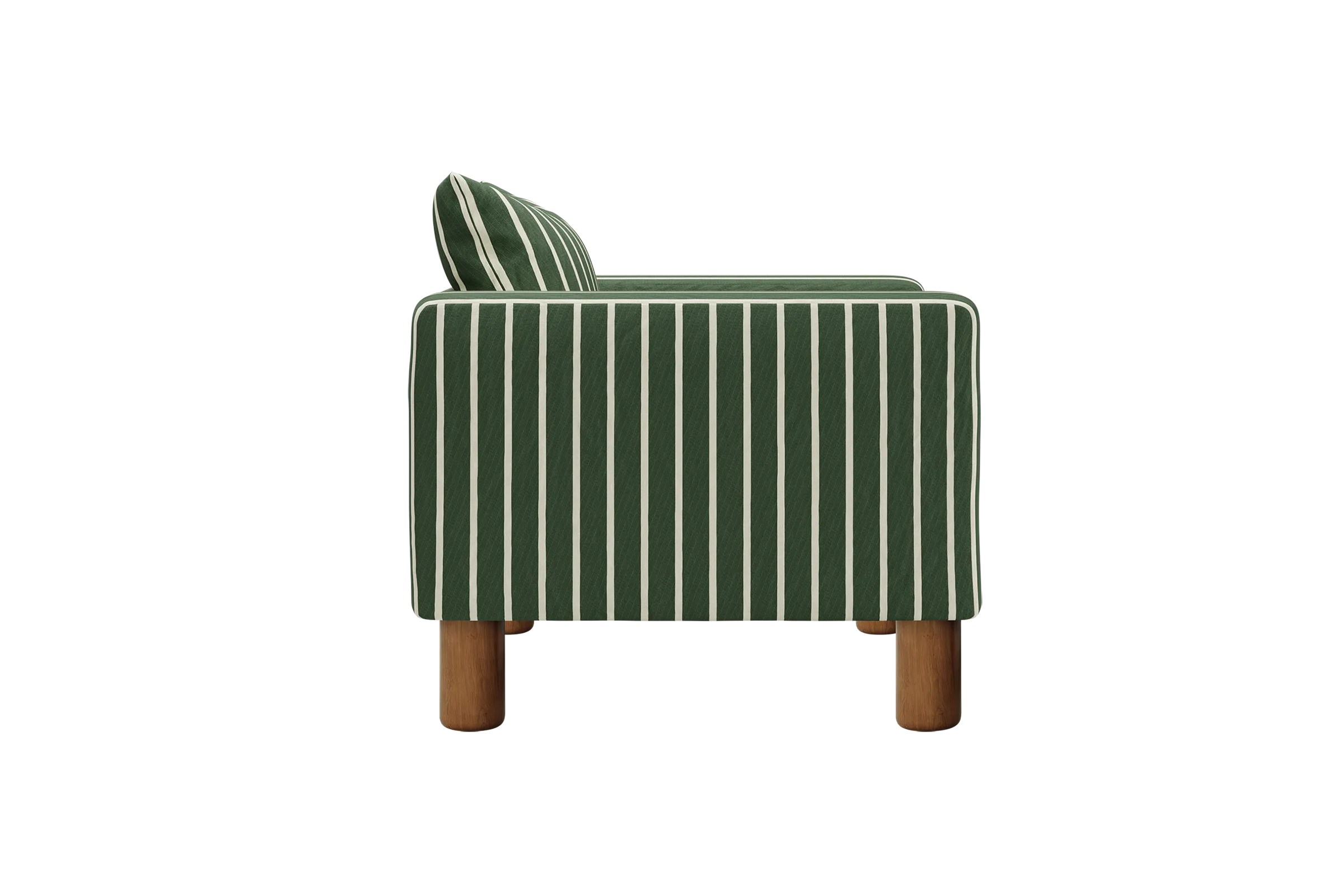 The Essential Club Chair in Striped Hemp Blend