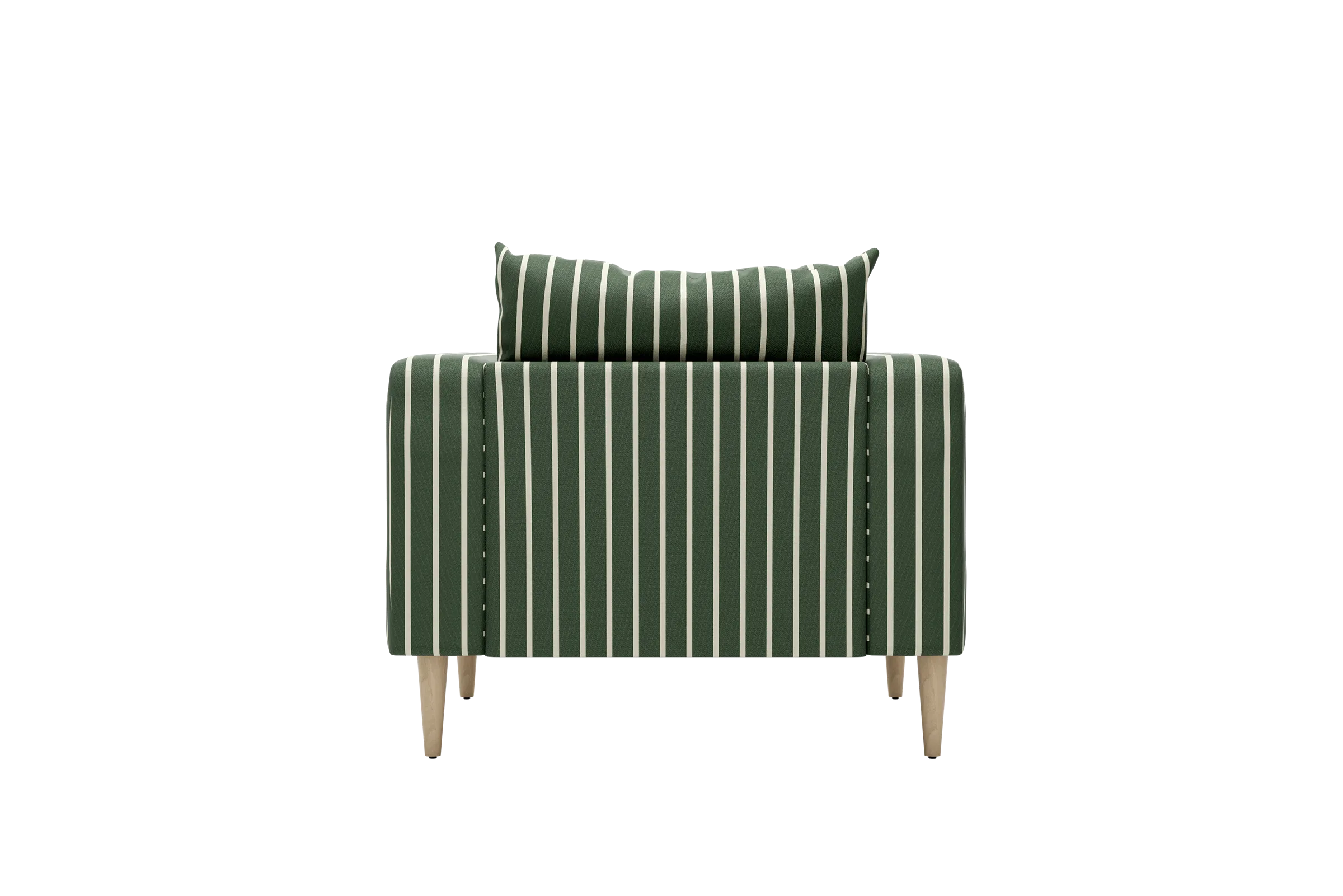 The Essential Club Chair in Striped Hemp Blend