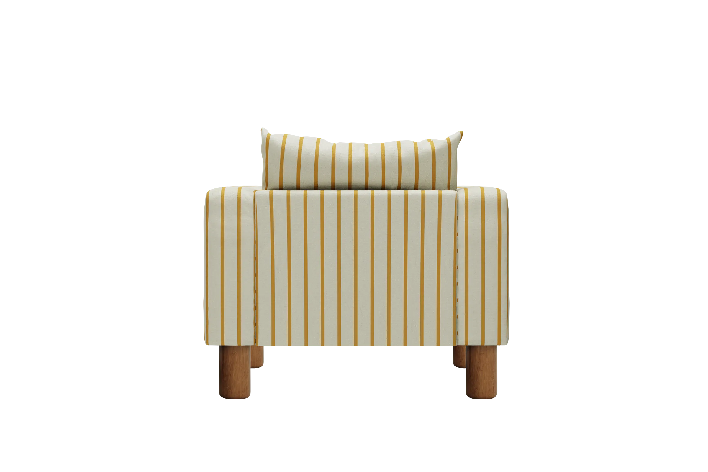 The Essential Club Chair in Striped Hemp Blend