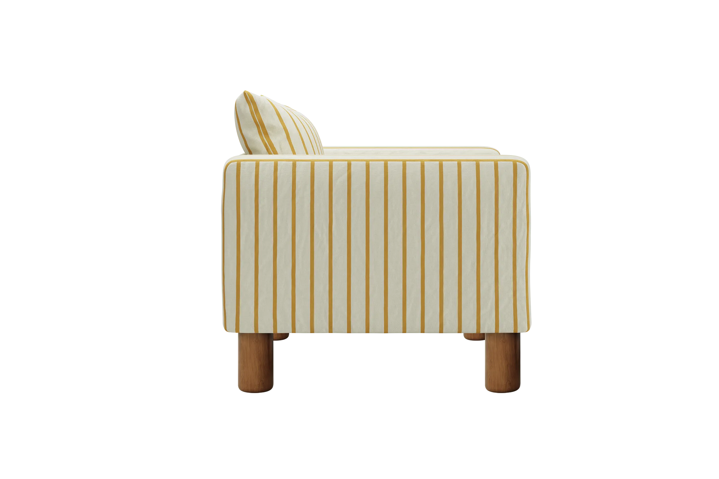 The Essential Club Chair in Striped Hemp Blend