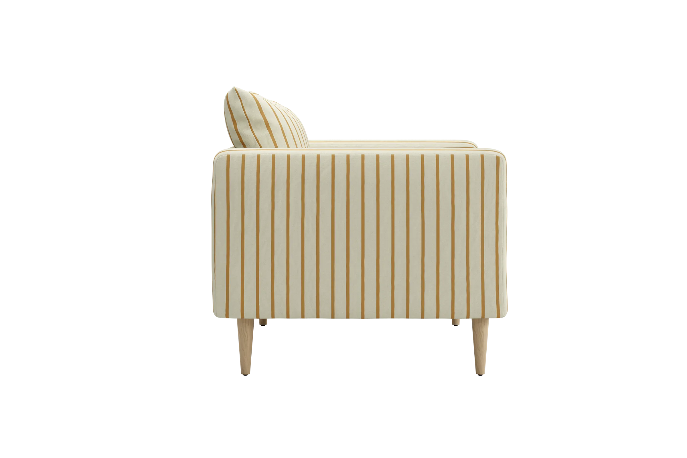 The Essential Club Chair in Striped Hemp Blend