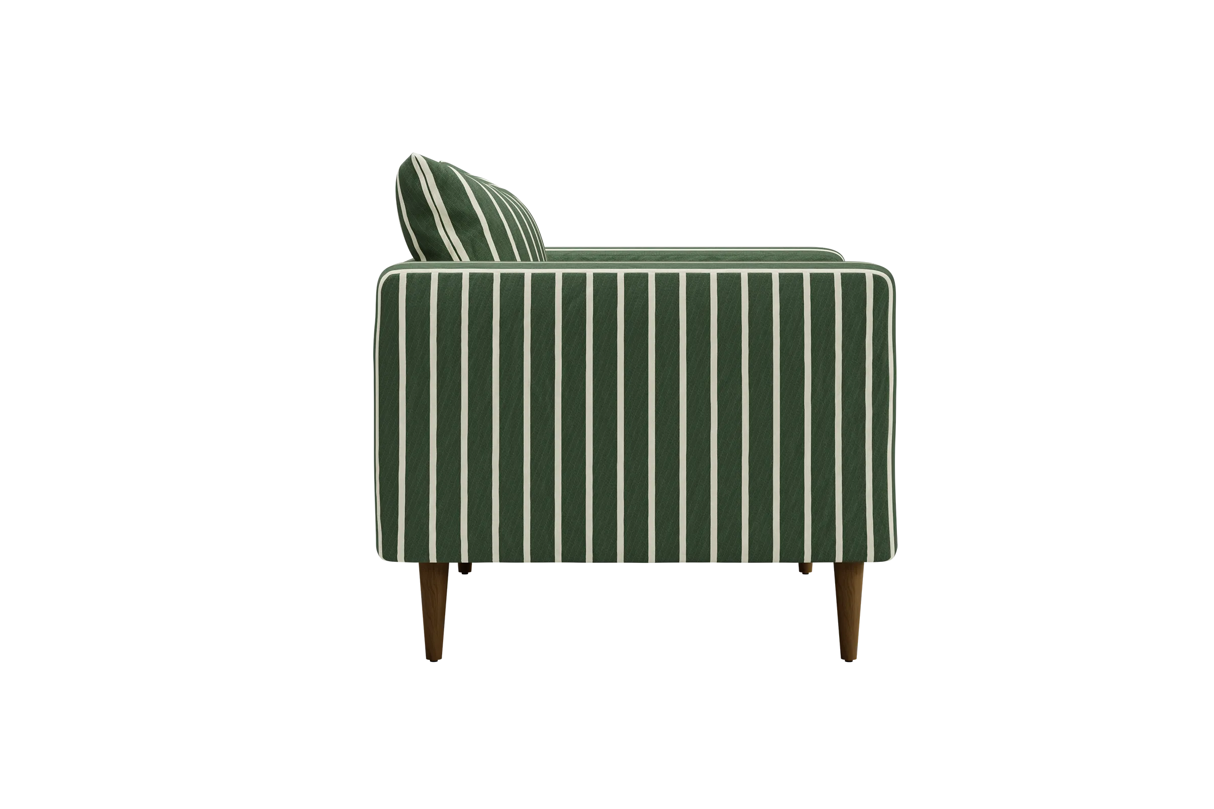 The Essential Club Chair in Striped Hemp Blend