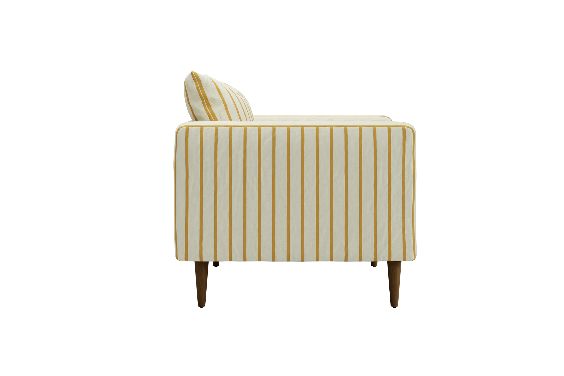 The Essential Club Chair in Striped Hemp Blend
