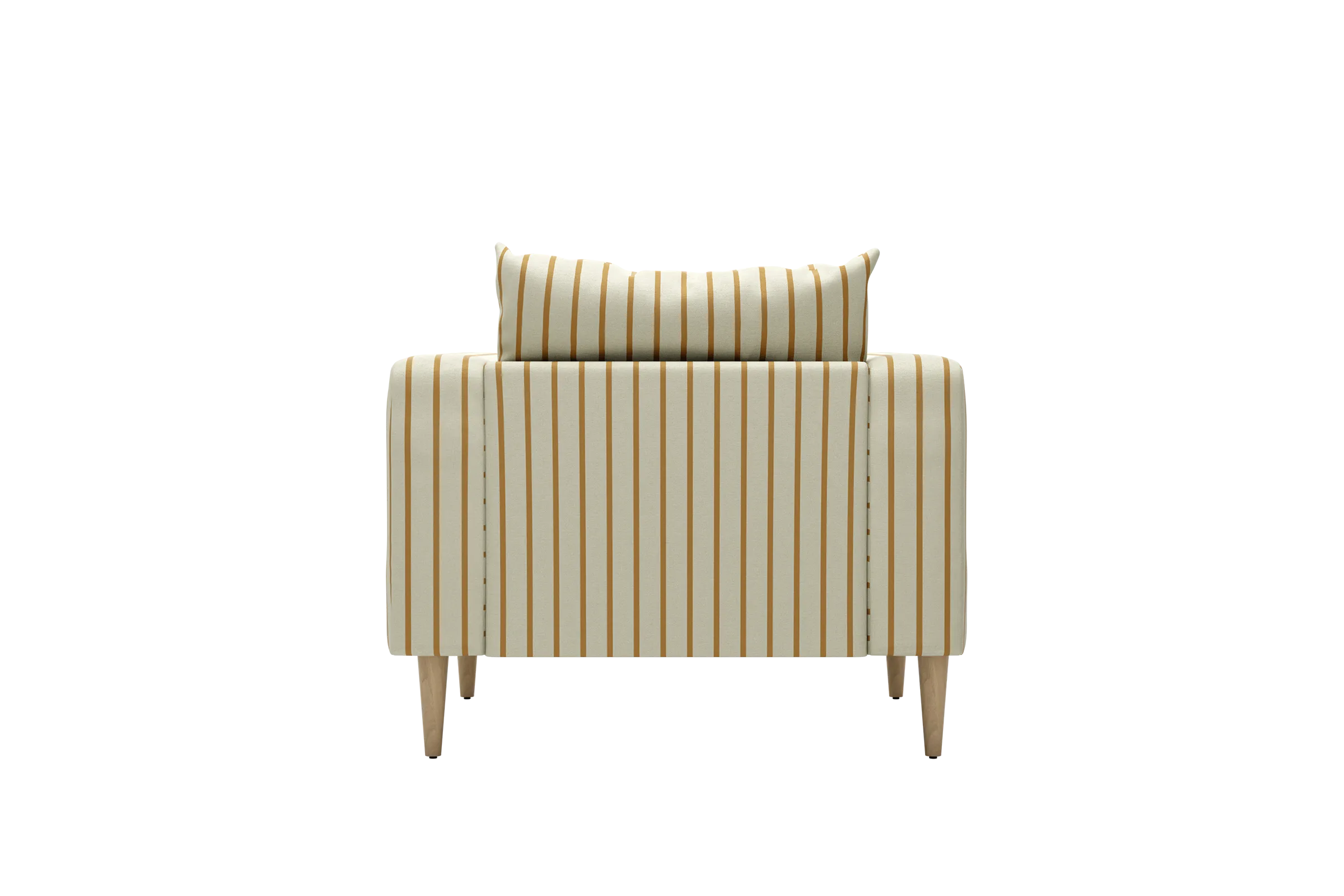 The Essential Club Chair in Striped Hemp Blend