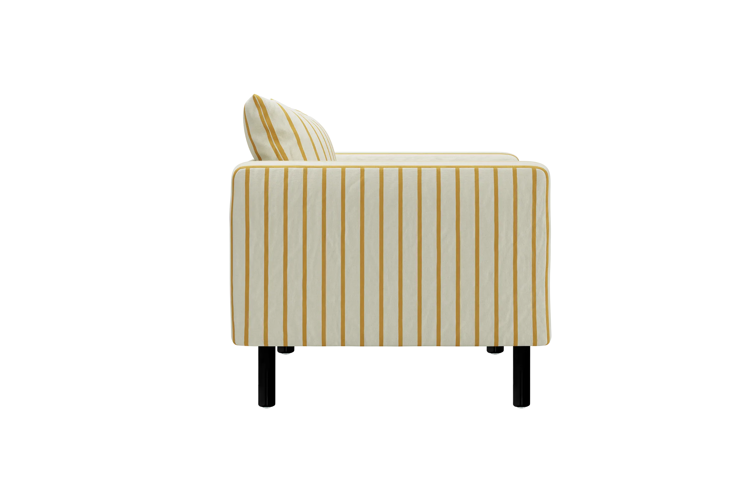 The Essential Club Chair in Striped Hemp Blend