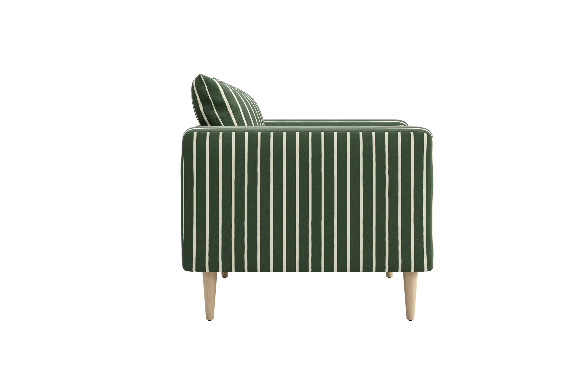 The Essential Club Chair in Striped Hemp Blend