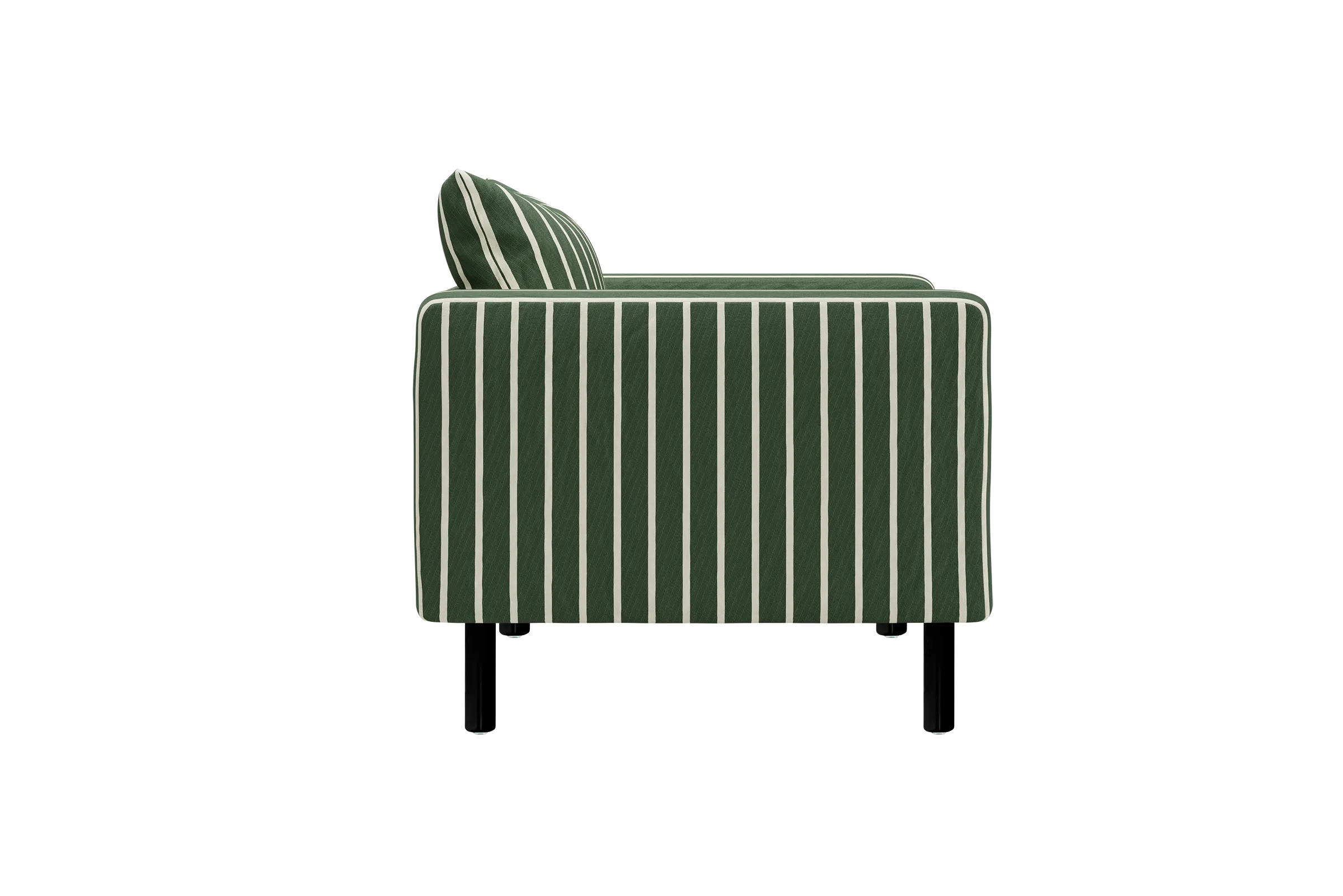 The Essential Club Chair in Striped Hemp Blend