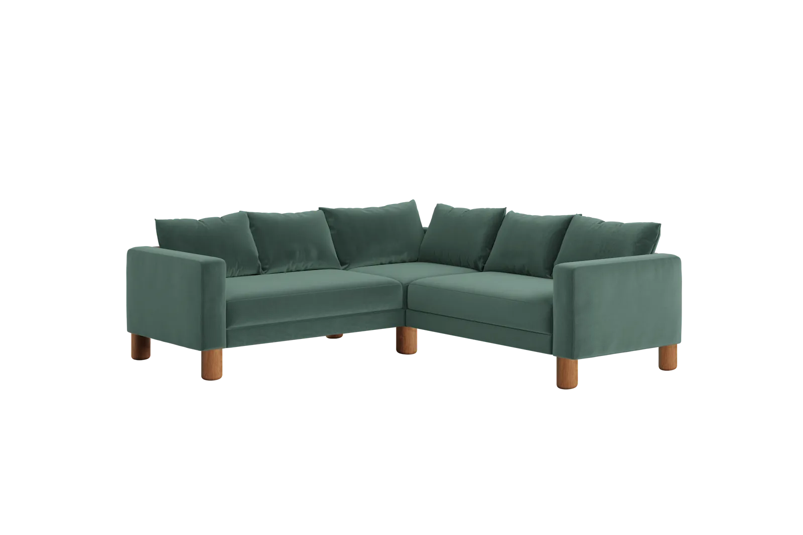 The Essential Corner Sectional (5 Seat) in Recycled Velvet