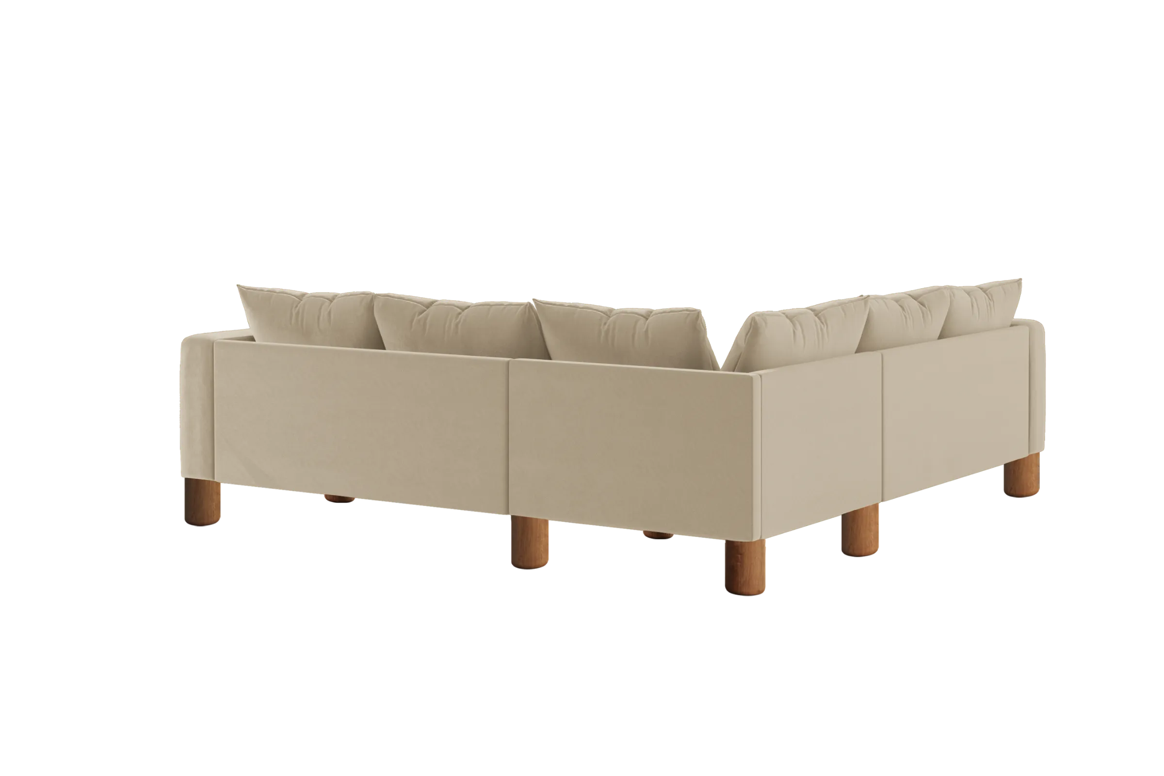 The Essential Corner Sectional (5 Seat) in Recycled Velvet