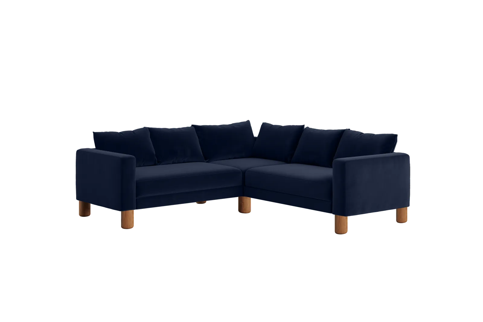 The Essential Corner Sectional (5 Seat) in Recycled Velvet