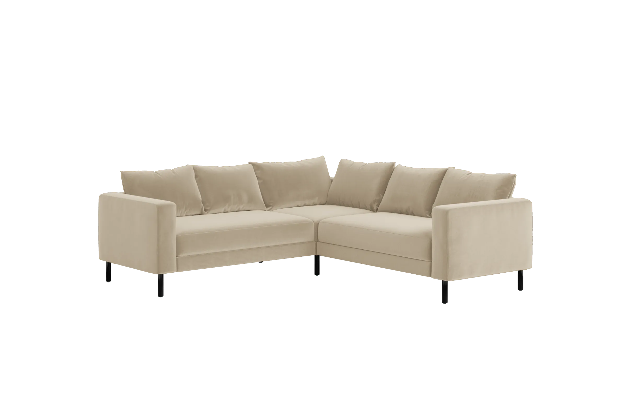 The Essential Corner Sectional (5 Seat) in Recycled Velvet