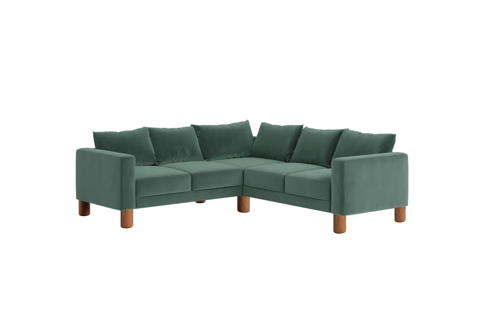 The Essential Corner Sectional (5 Seat) in Recycled Velvet