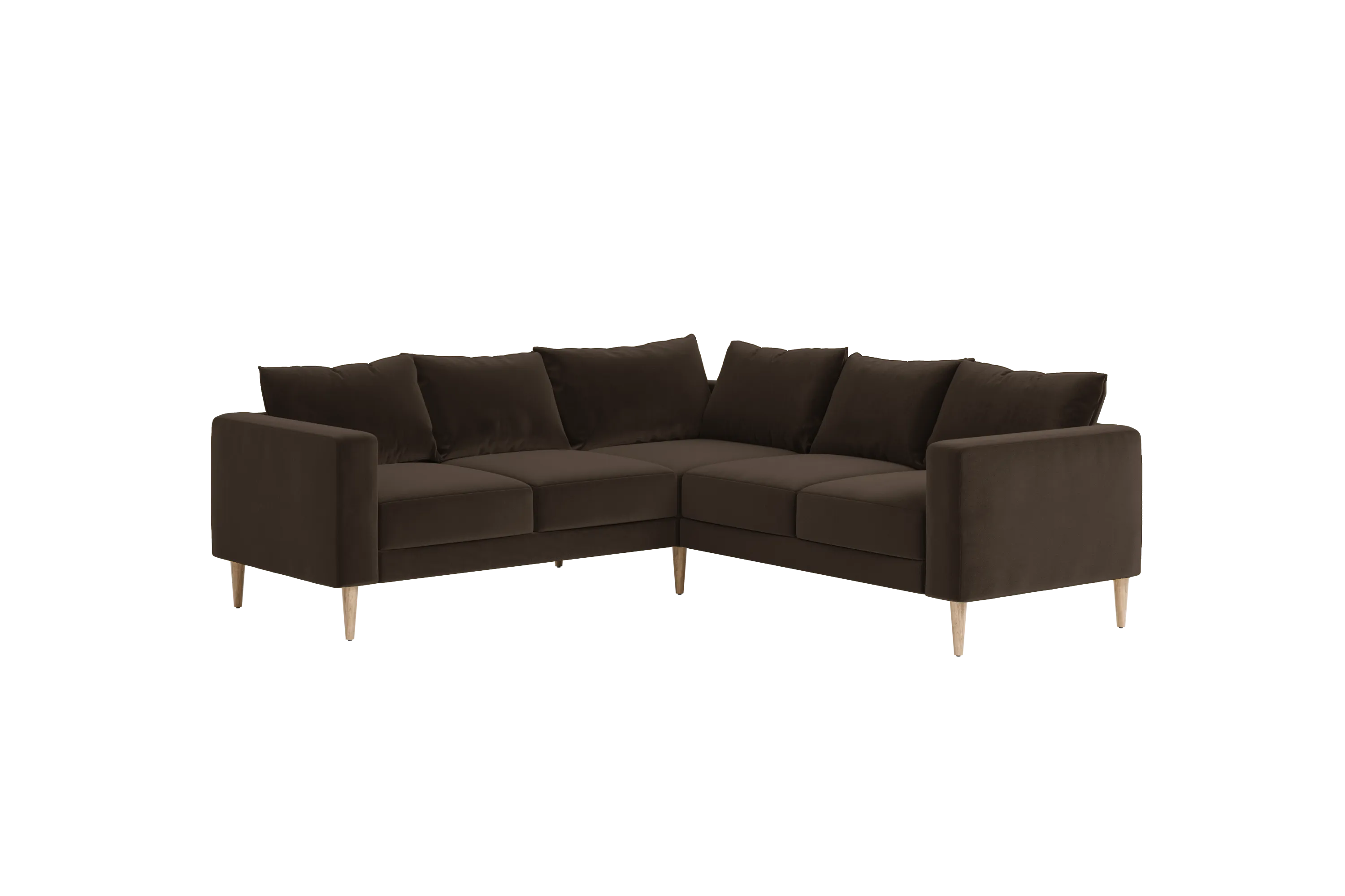 The Essential Corner Sectional (5 Seat) in Recycled Velvet