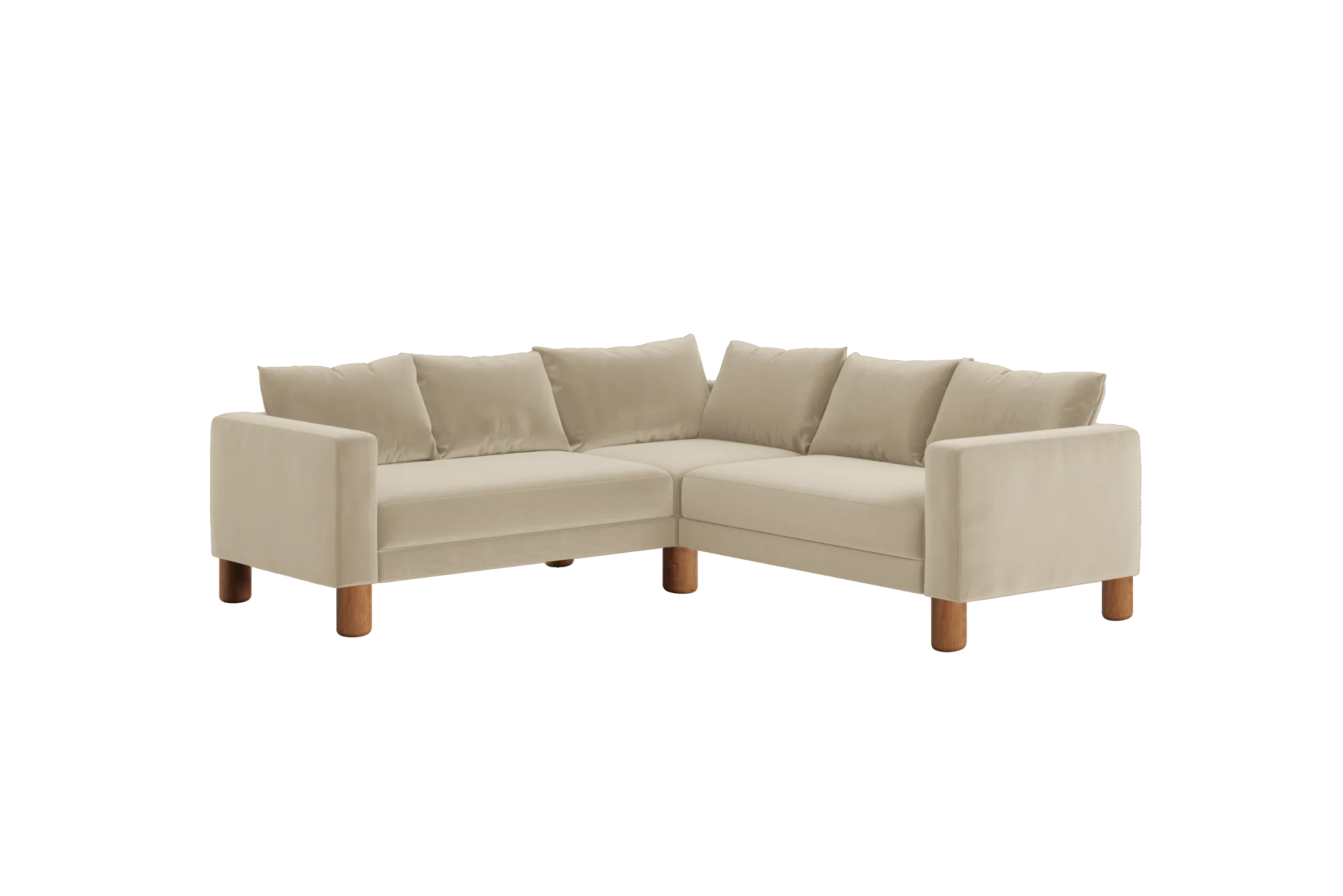 The Essential Corner Sectional (5 Seat) in Recycled Velvet