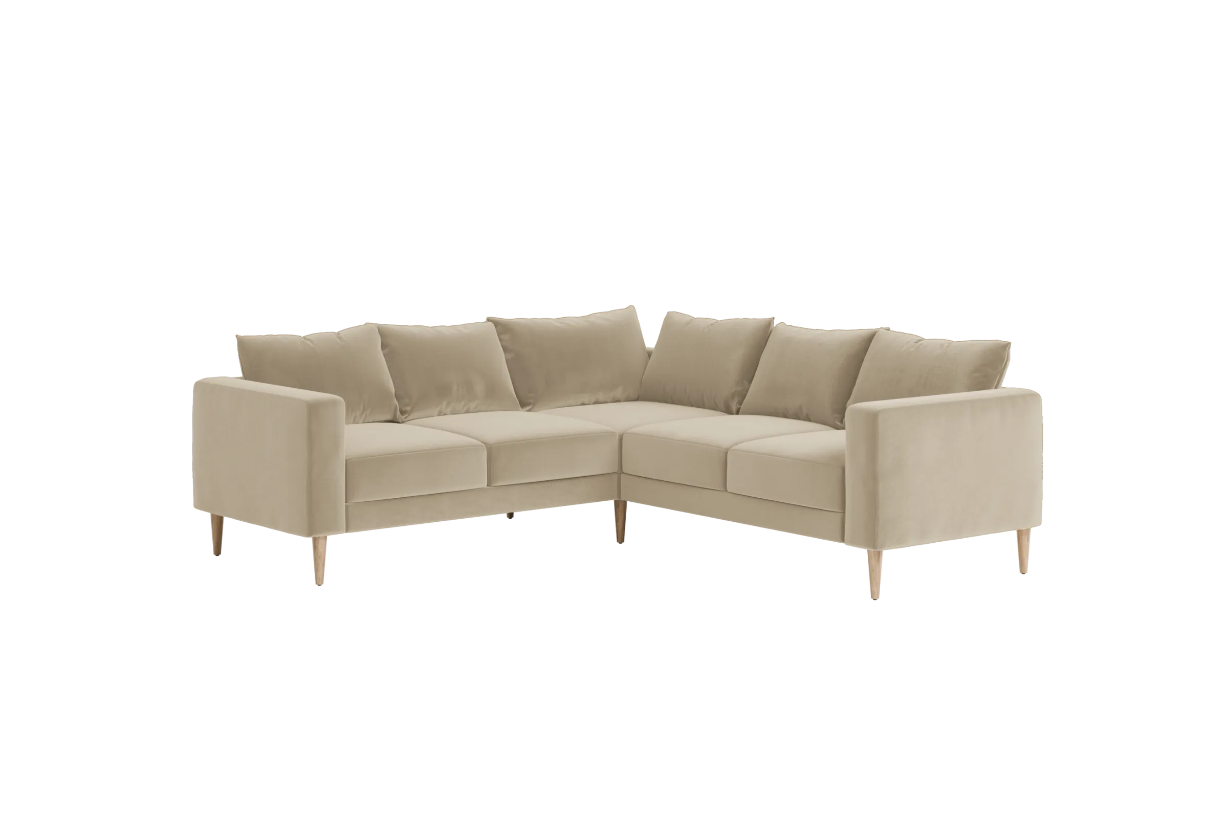 The Essential Corner Sectional (5 Seat) in Recycled Velvet