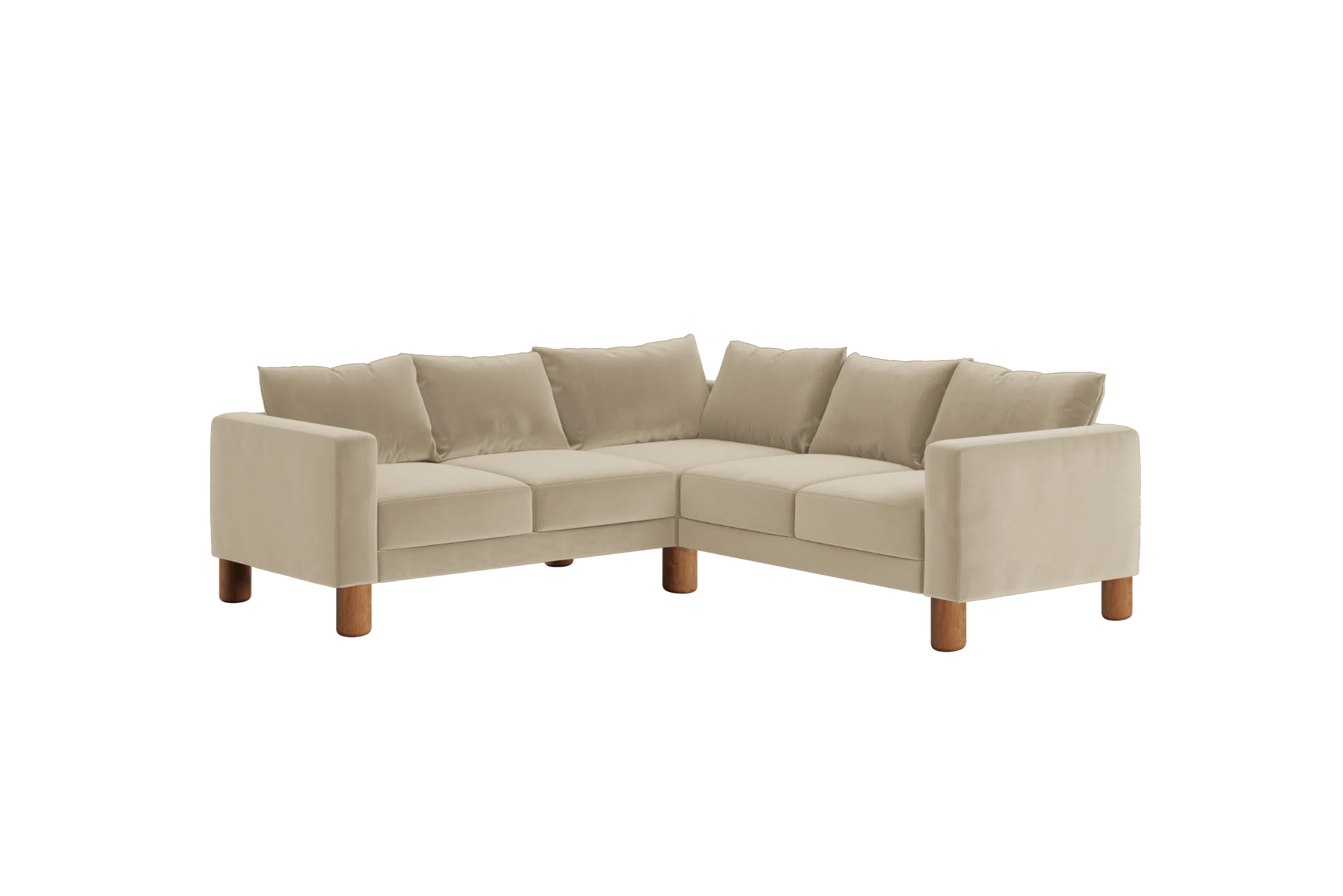 The Essential Corner Sectional (5 Seat) in Recycled Velvet