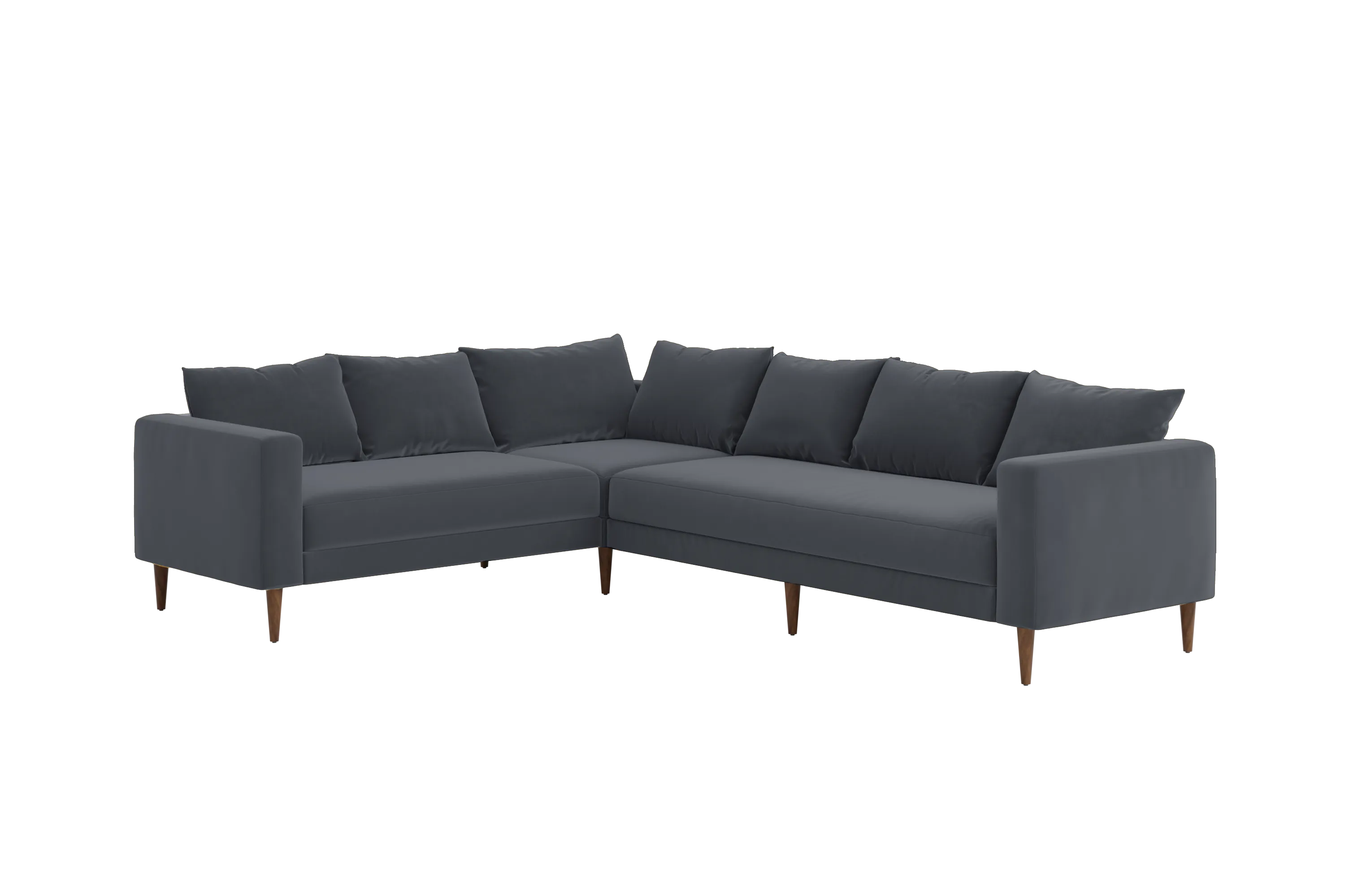 The Essential Corner Sectional (6 Seat) in Recycled Velvet