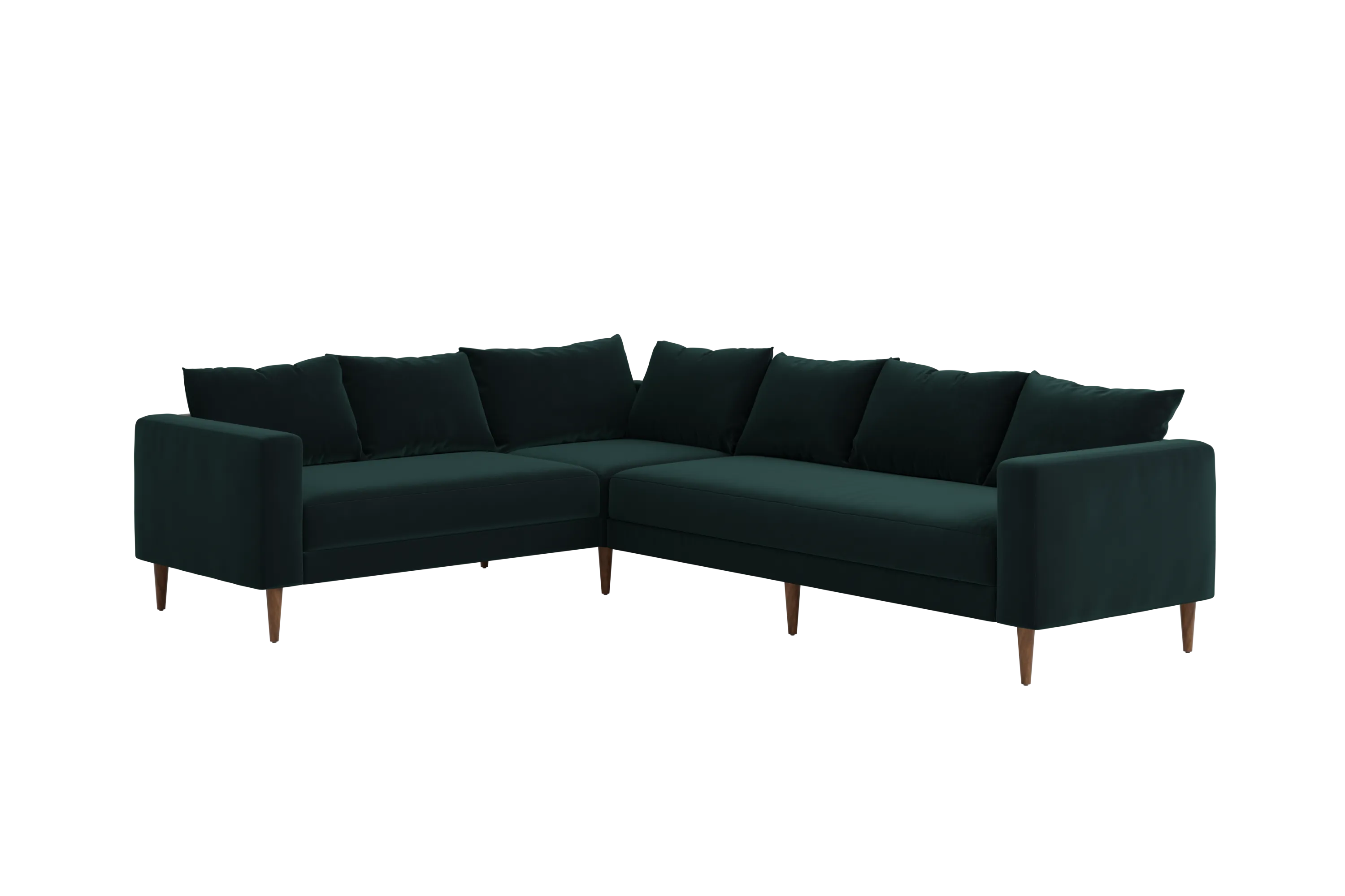 The Essential Corner Sectional (6 Seat) in Recycled Velvet