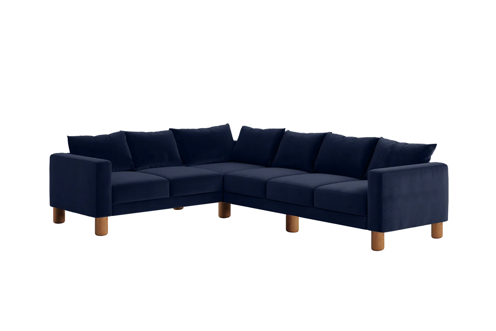 The Essential Corner Sectional (6 Seat) in Recycled Velvet
