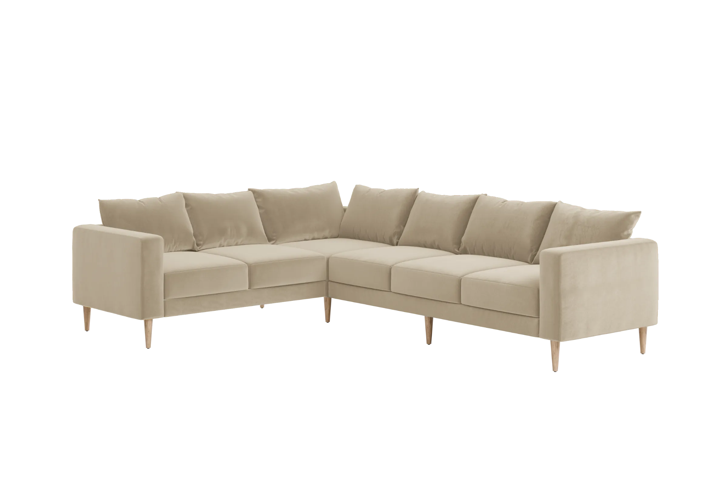 The Essential Corner Sectional (6 Seat) in Recycled Velvet