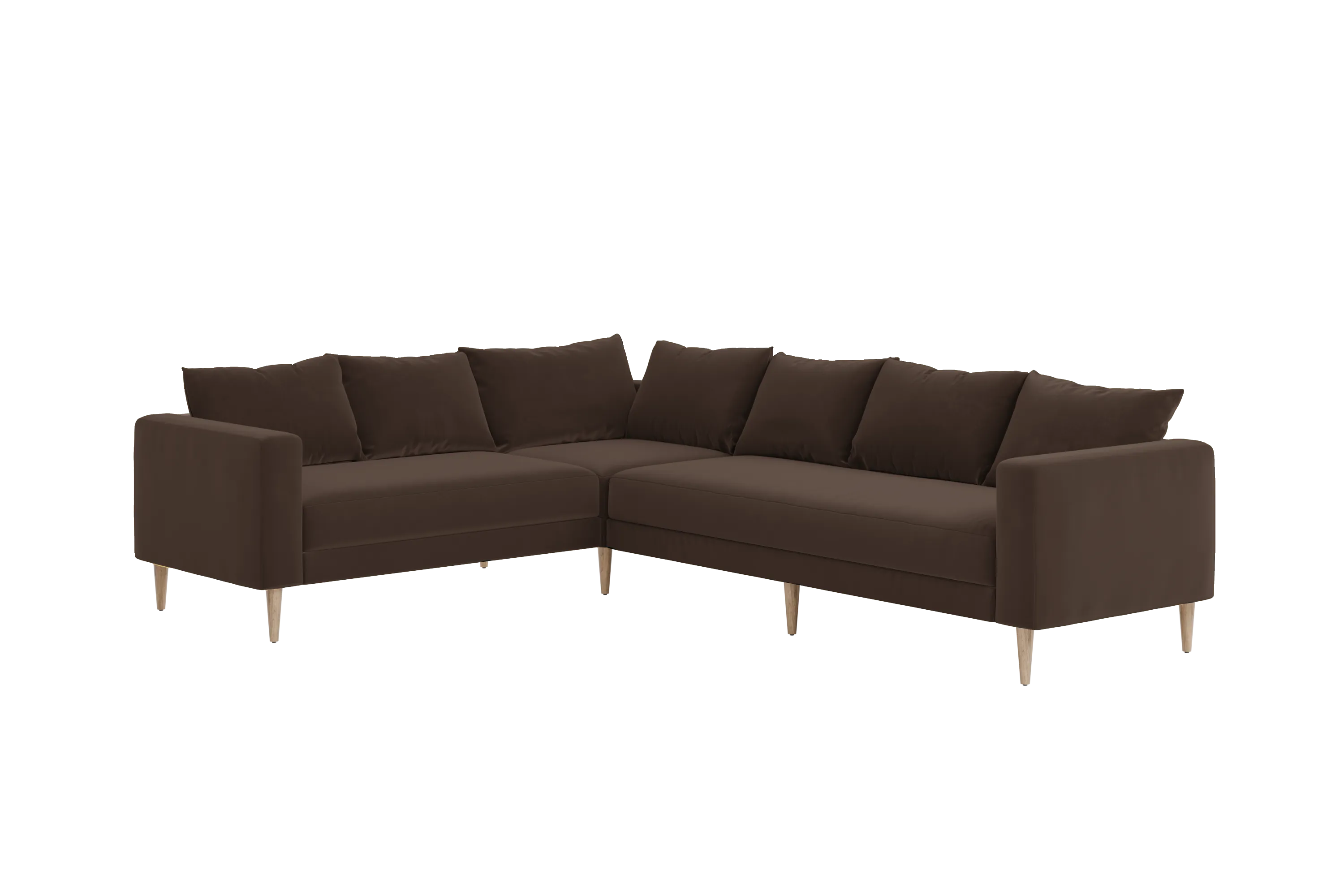 The Essential Corner Sectional (6 Seat) in Recycled Velvet