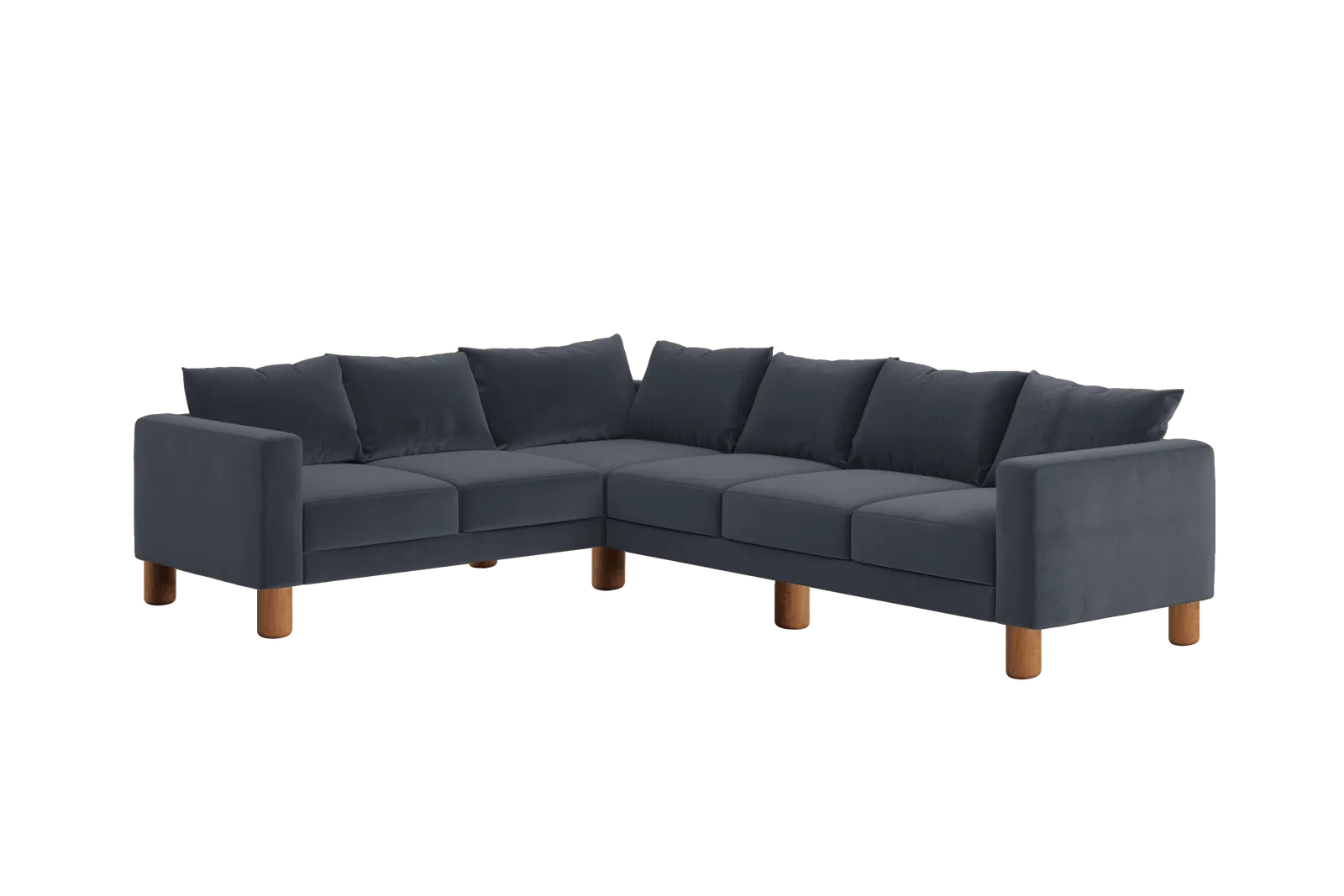 The Essential Corner Sectional (6 Seat) in Recycled Velvet