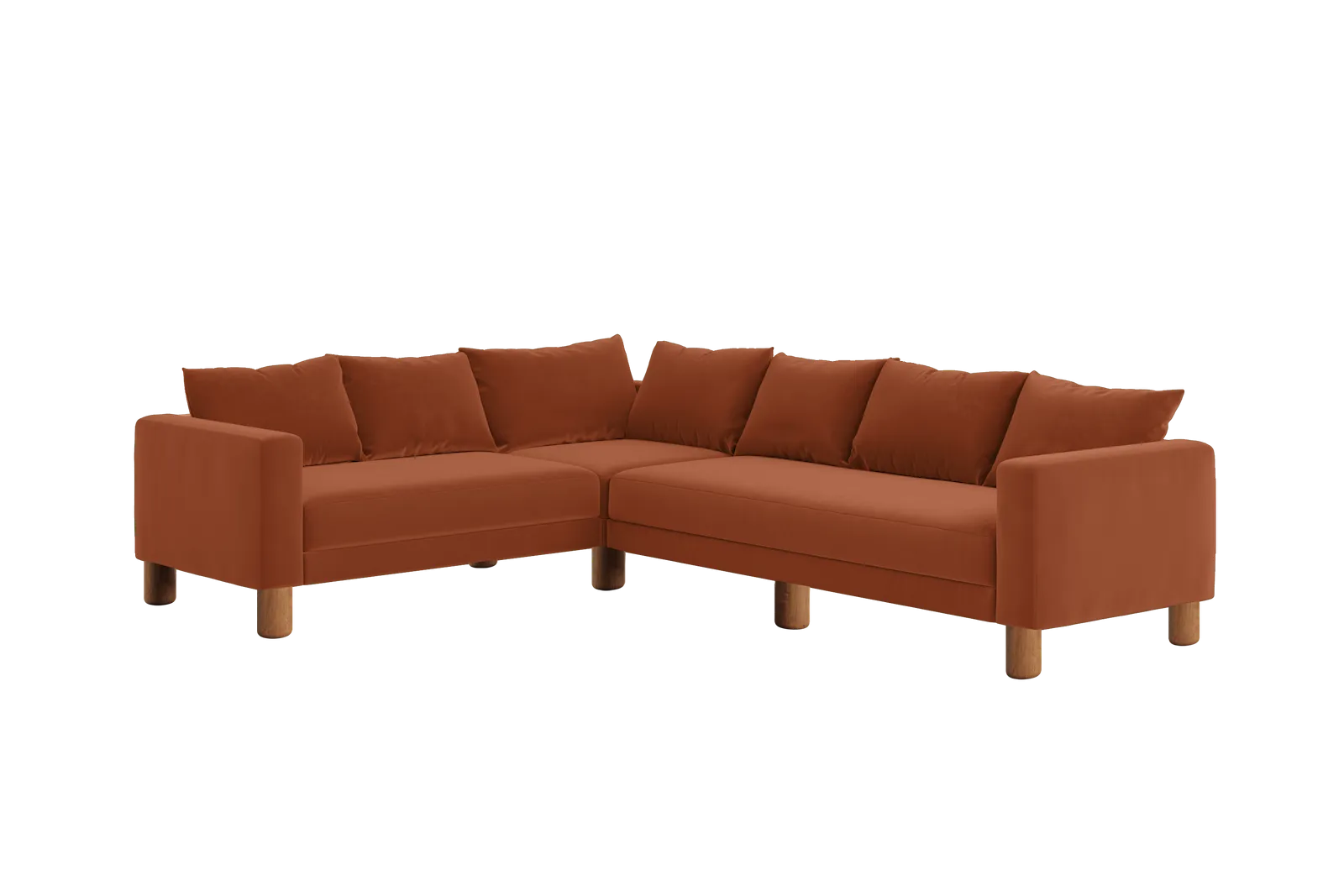 The Essential Corner Sectional (6 Seat) in Recycled Velvet