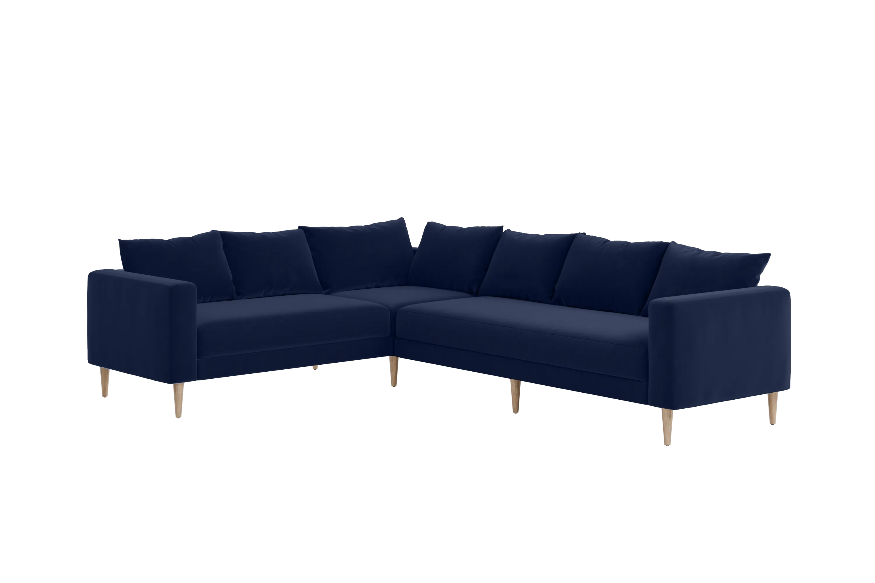 The Essential Corner Sectional (6 Seat) in Recycled Velvet