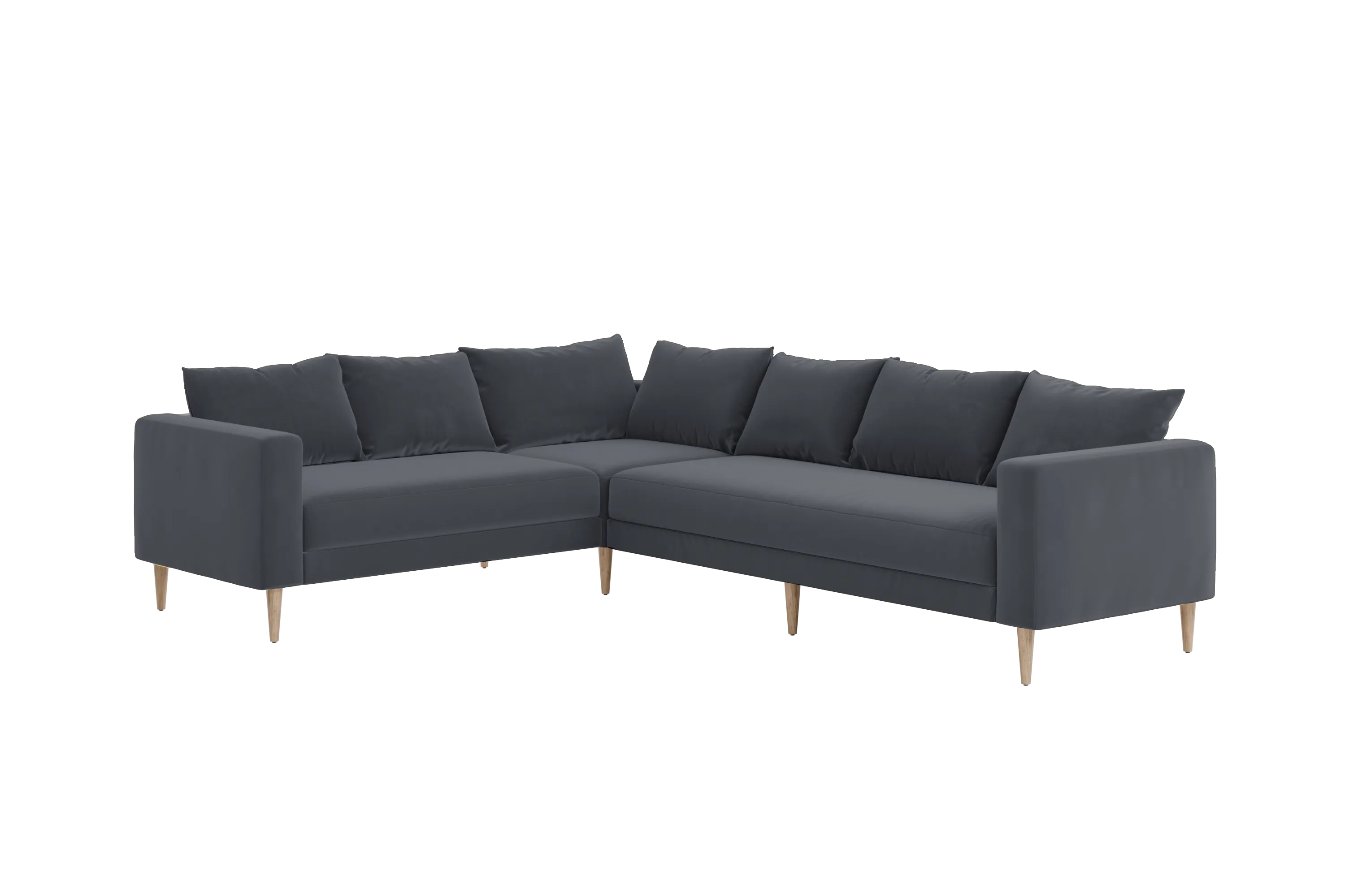 The Essential Corner Sectional (6 Seat) in Recycled Velvet