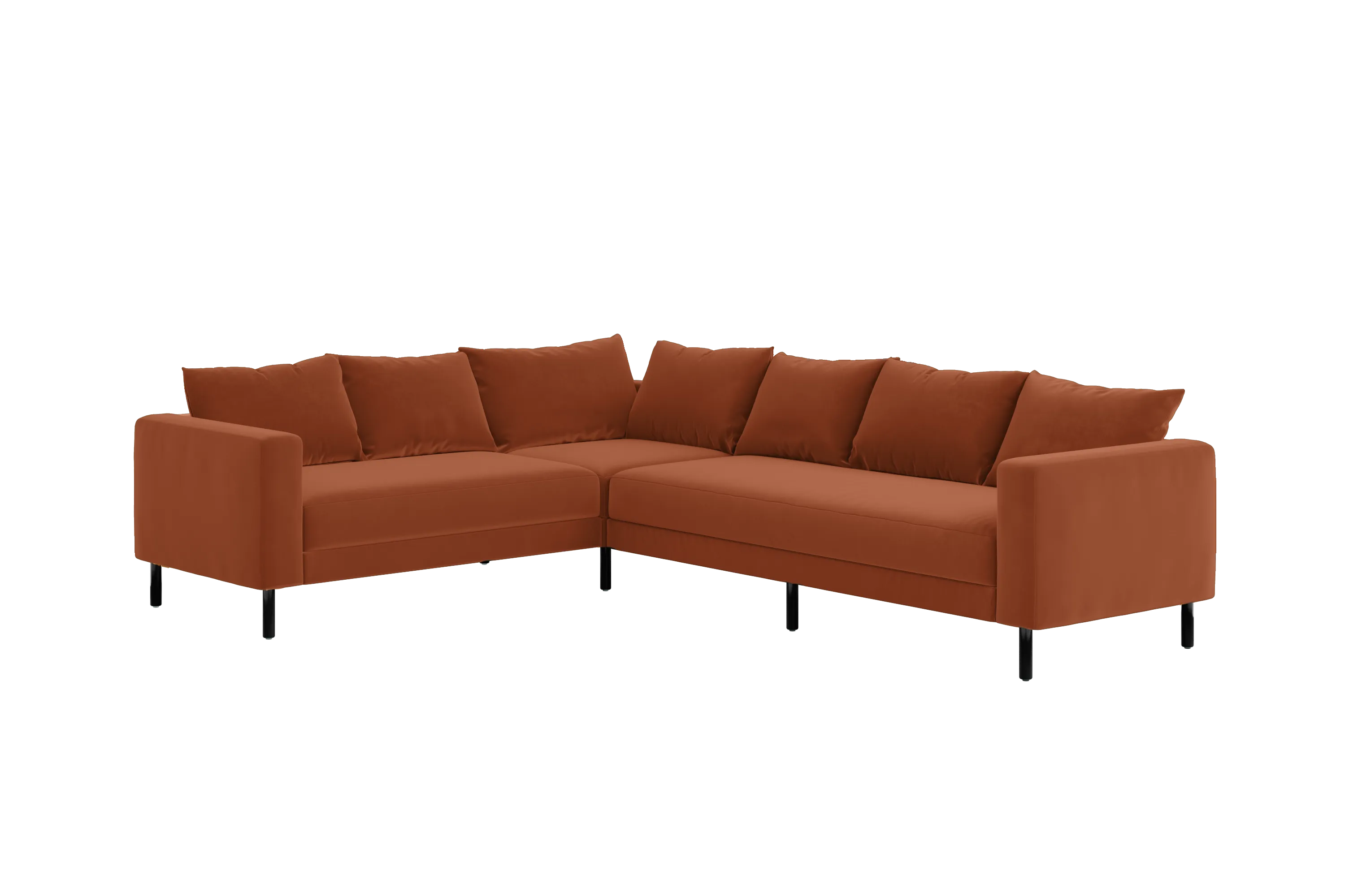 The Essential Corner Sectional (6 Seat) in Recycled Velvet