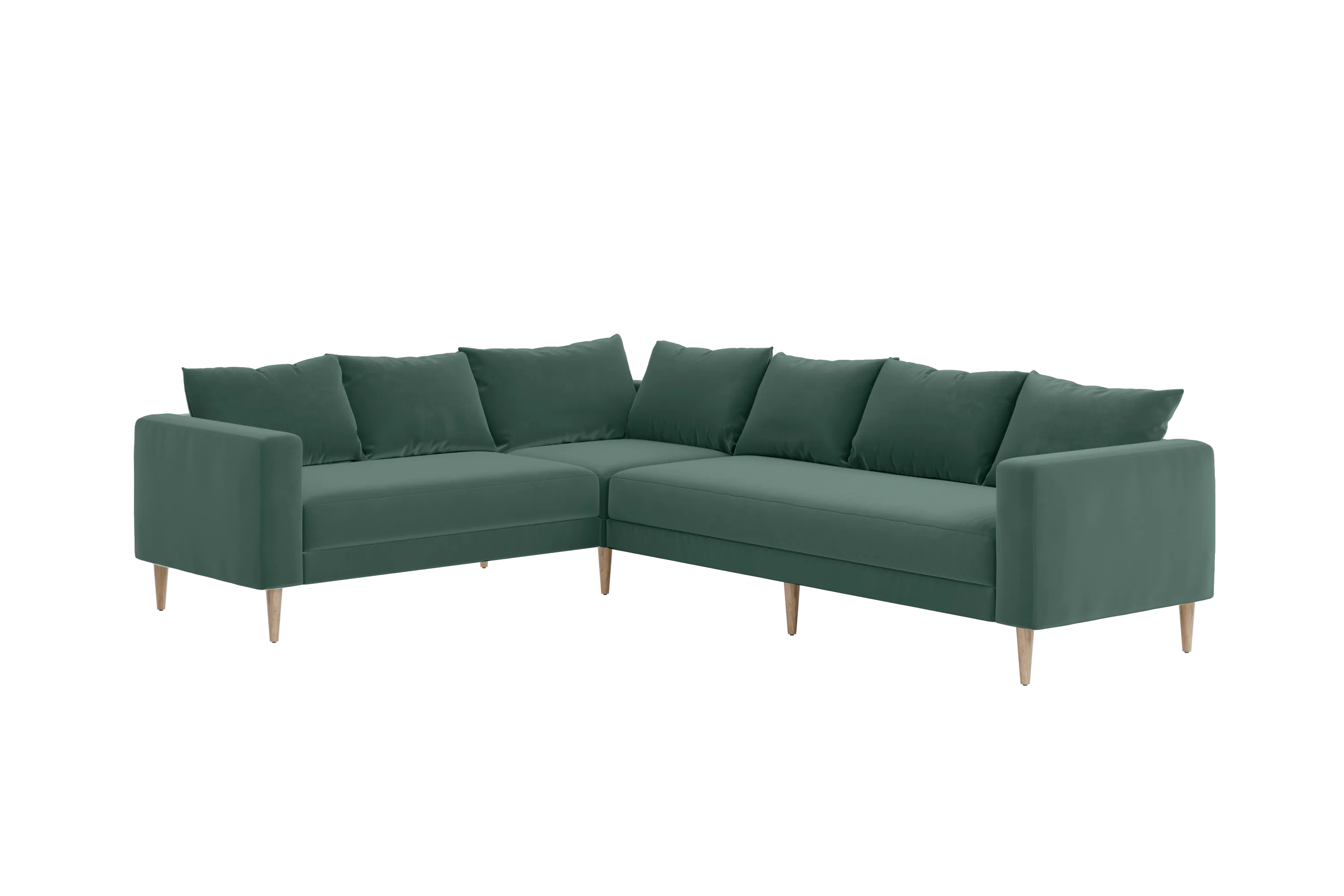 The Essential Corner Sectional (6 Seat) in Recycled Velvet