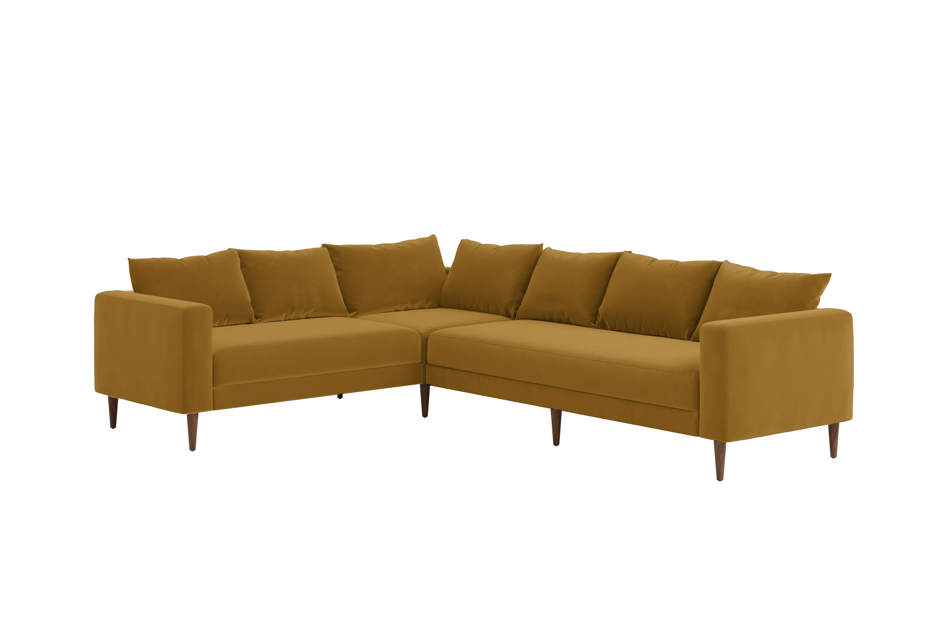 The Essential Corner Sectional (6 Seat) in Recycled Velvet