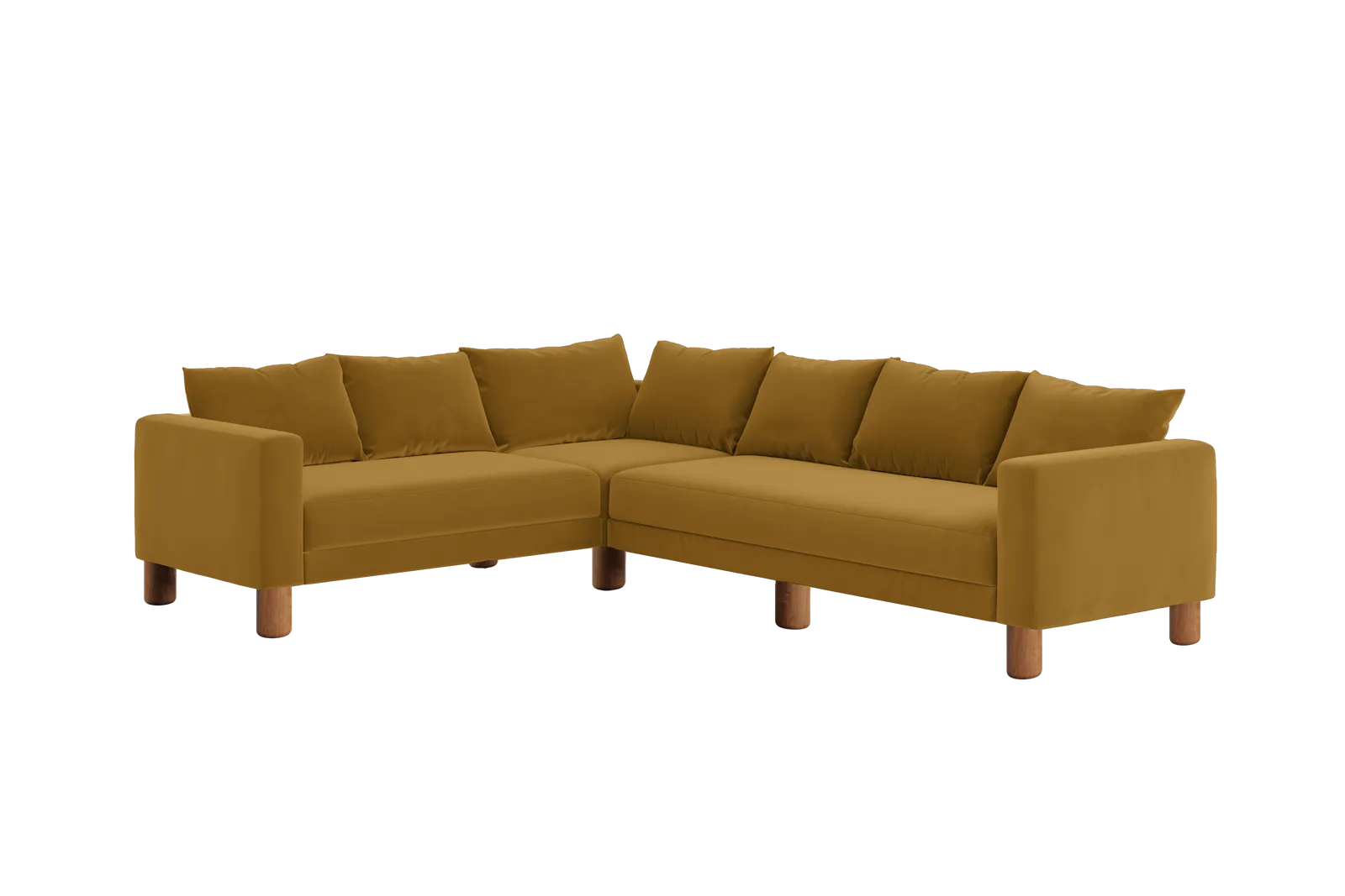 The Essential Corner Sectional (6 Seat) in Recycled Velvet
