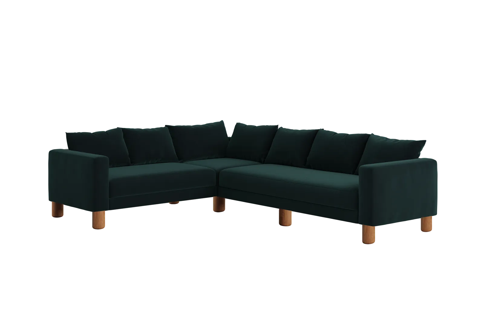The Essential Corner Sectional (6 Seat) in Recycled Velvet