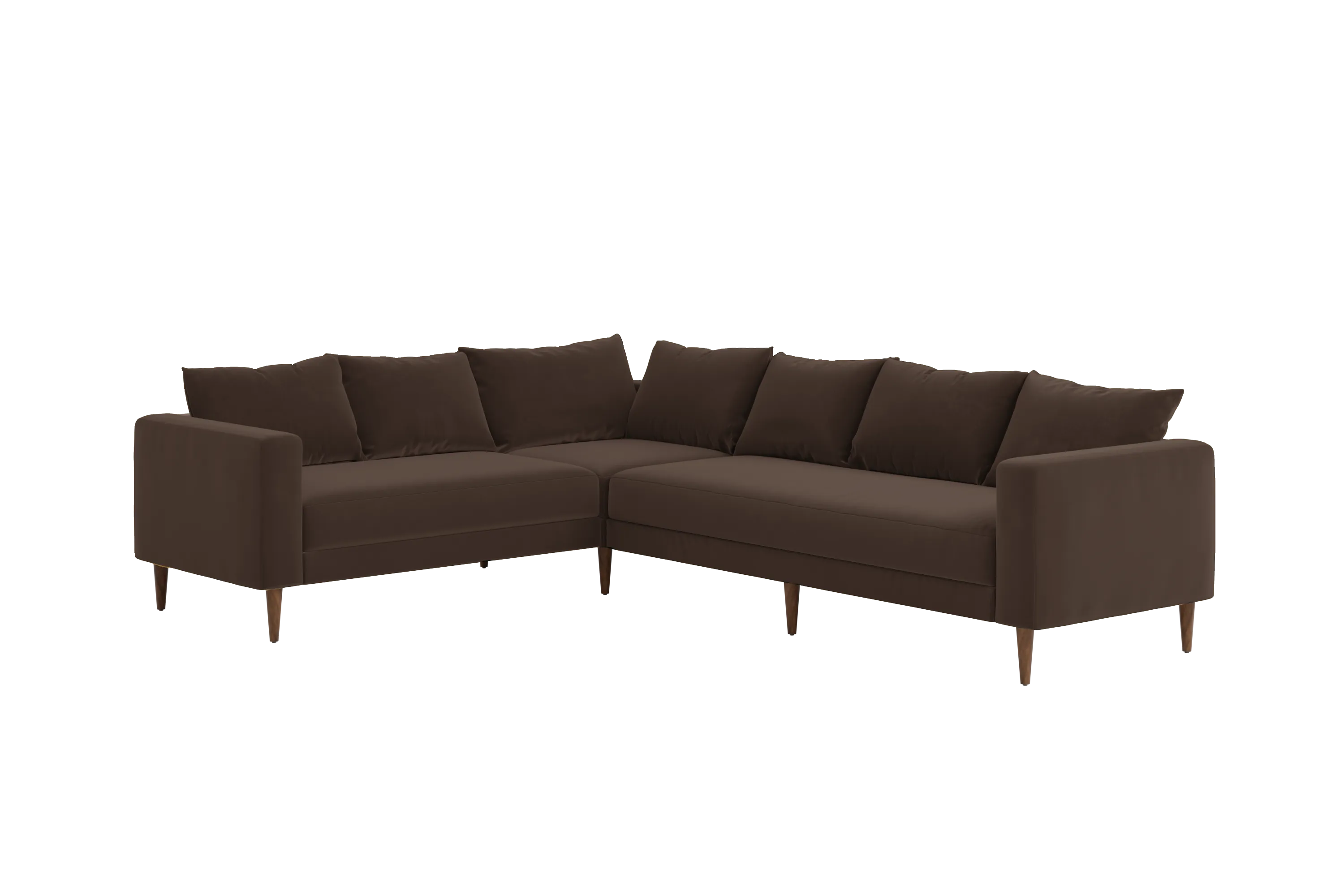 The Essential Corner Sectional (6 Seat) in Recycled Velvet
