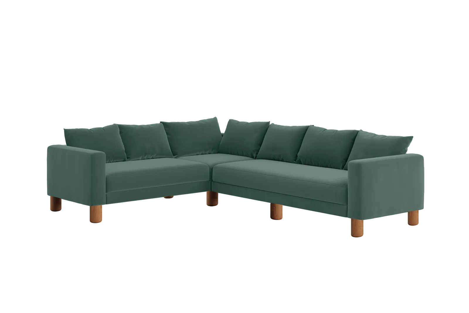 The Essential Corner Sectional (6 Seat) in Recycled Velvet
