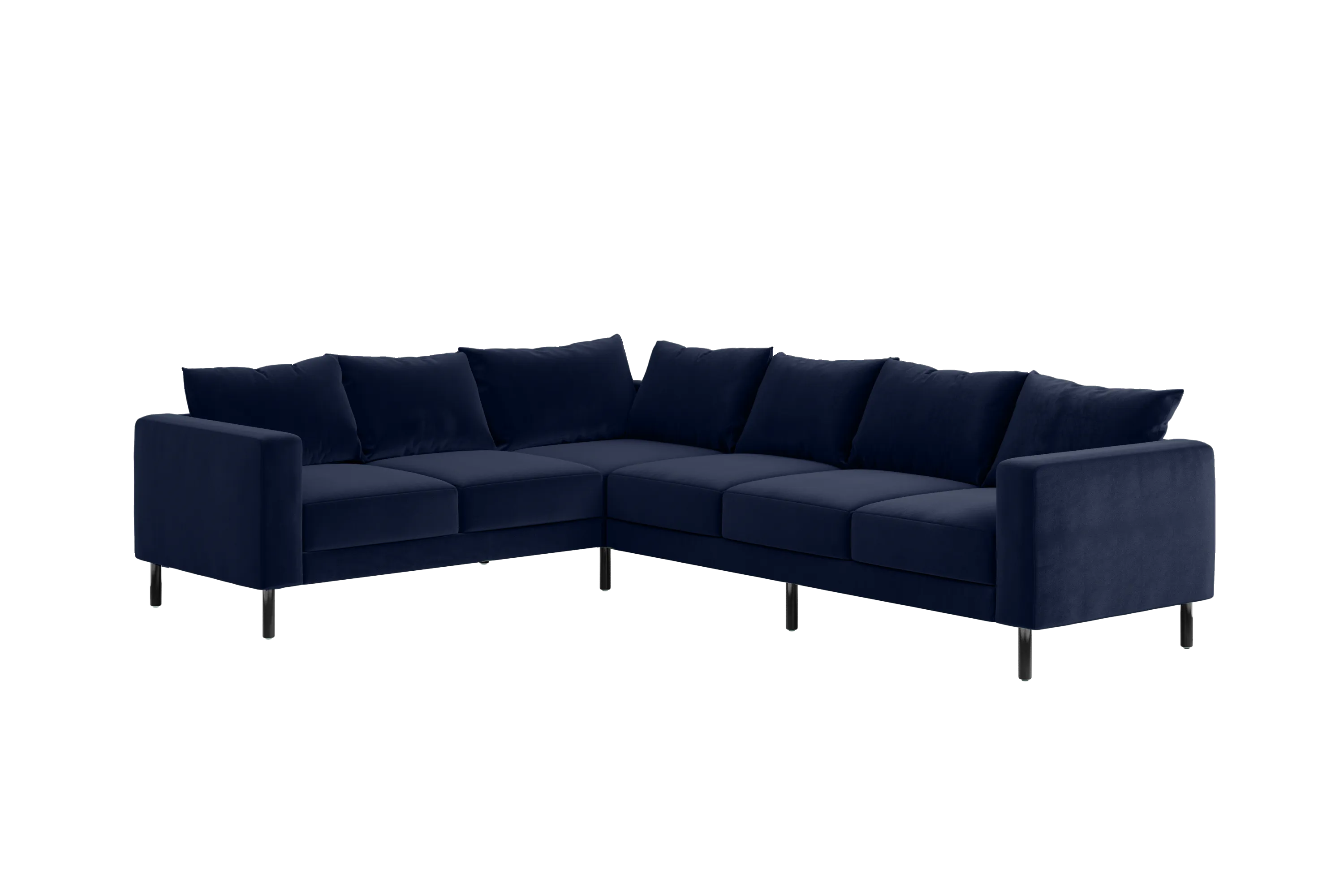 The Essential Corner Sectional (6 Seat) in Recycled Velvet