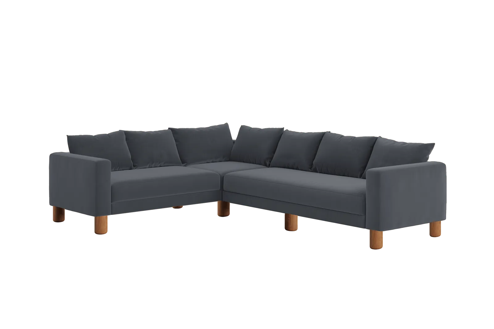 The Essential Corner Sectional (6 Seat) in Recycled Velvet