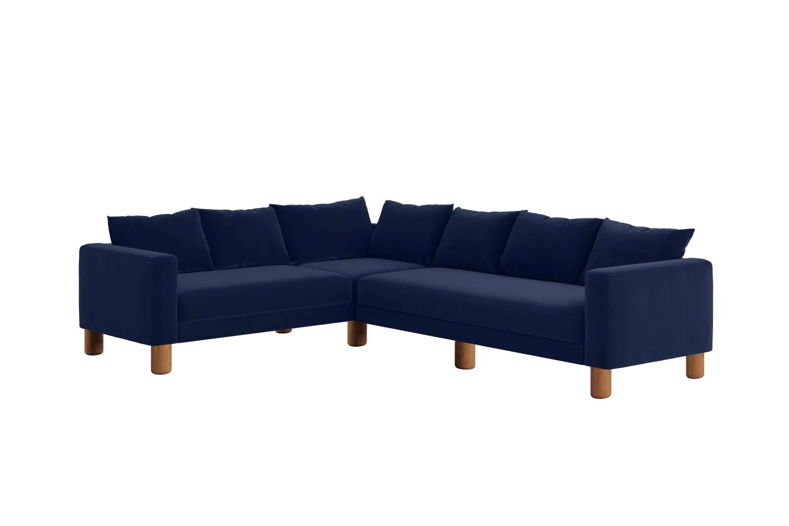 The Essential Corner Sectional (6 Seat) in Recycled Velvet