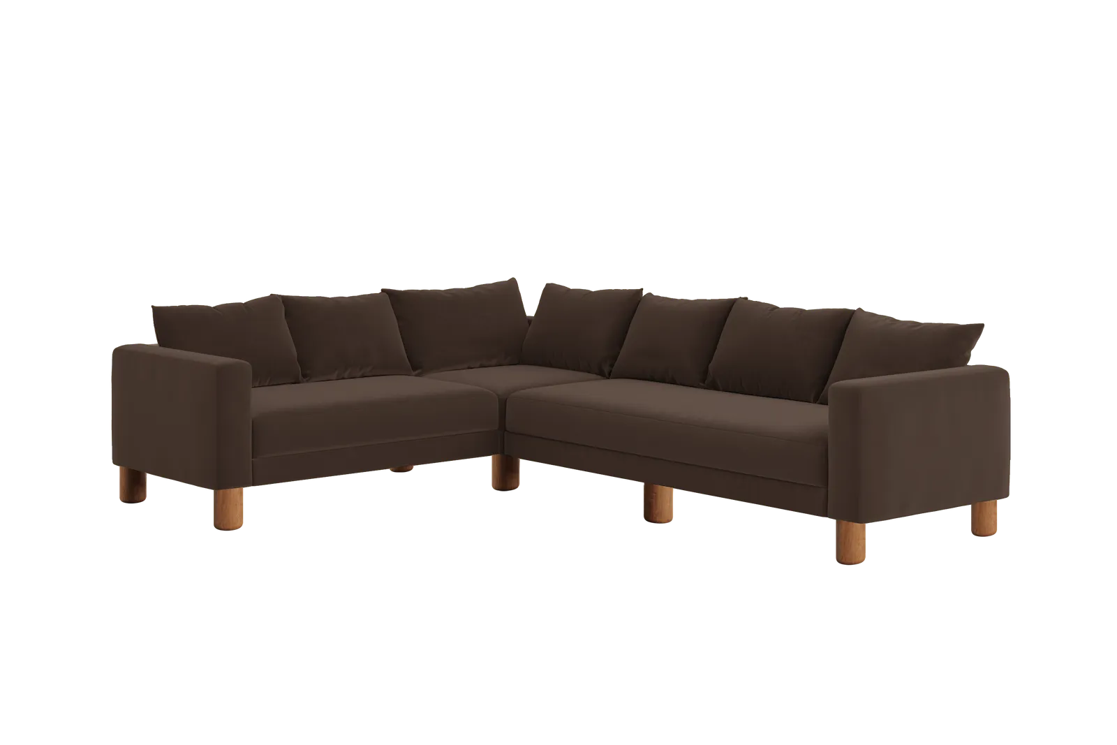 The Essential Corner Sectional (6 Seat) in Recycled Velvet