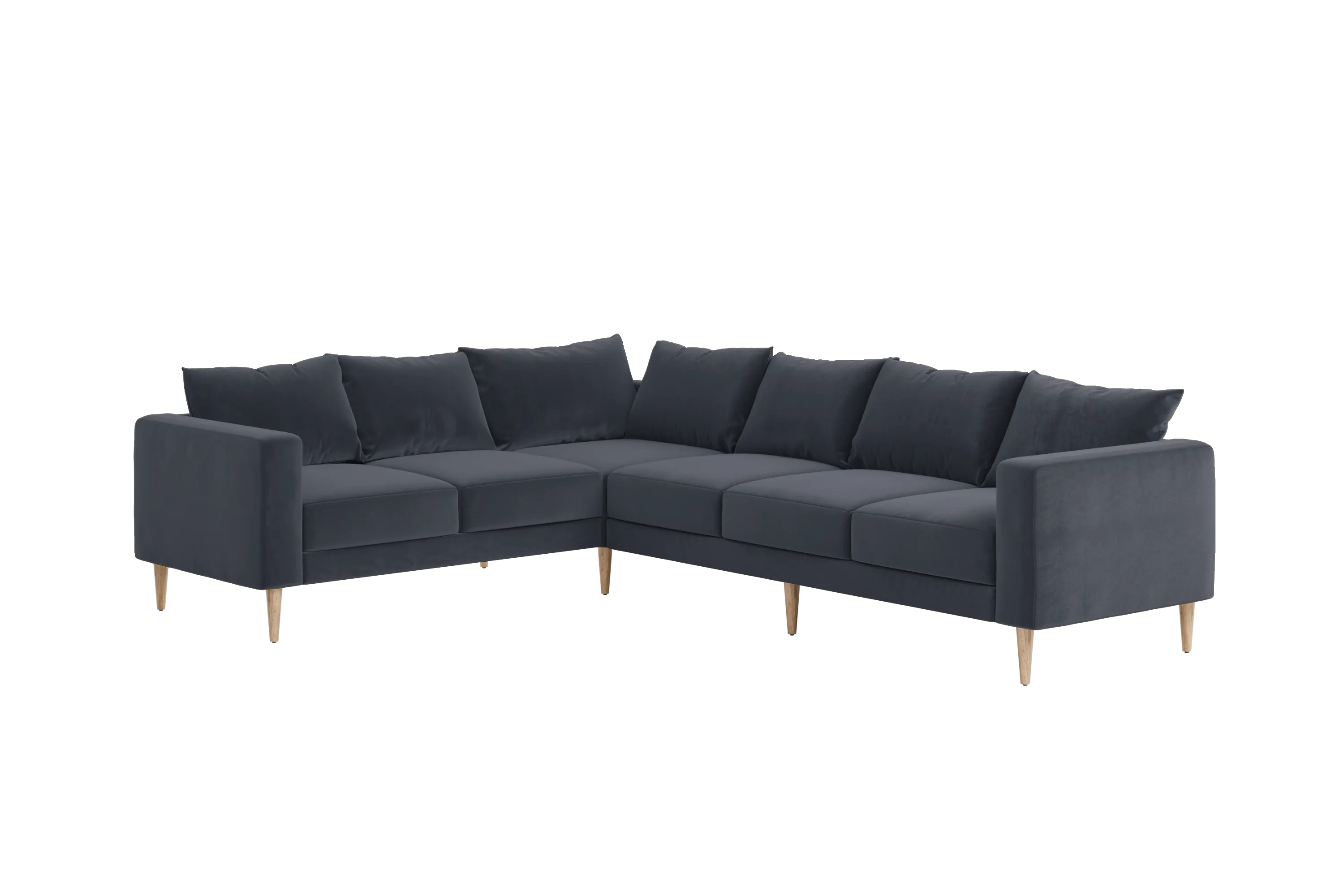 The Essential Corner Sectional (6 Seat) in Recycled Velvet