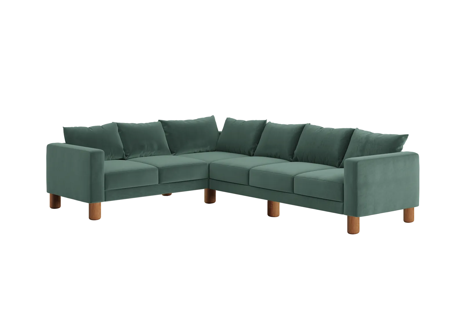 The Essential Corner Sectional (6 Seat) in Recycled Velvet