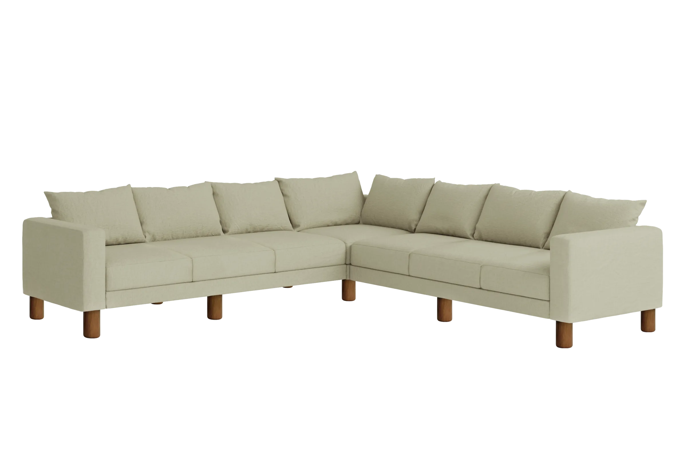 The Essential Corner Sectional (7 Seat) in Hemp