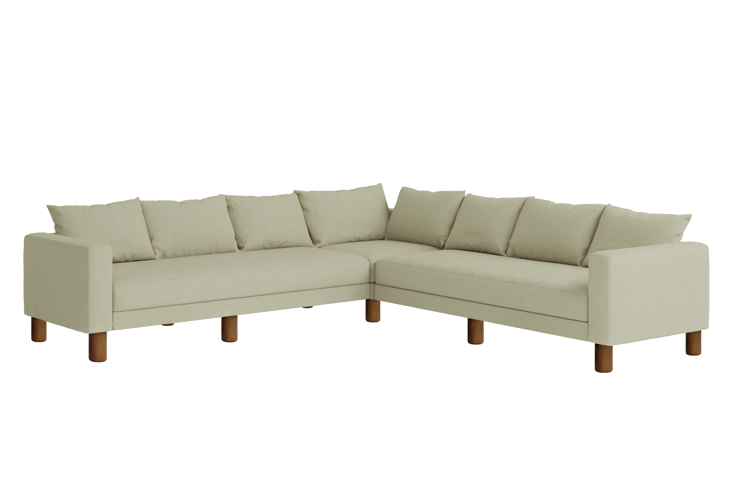 The Essential Corner Sectional (7 Seat) in Hemp